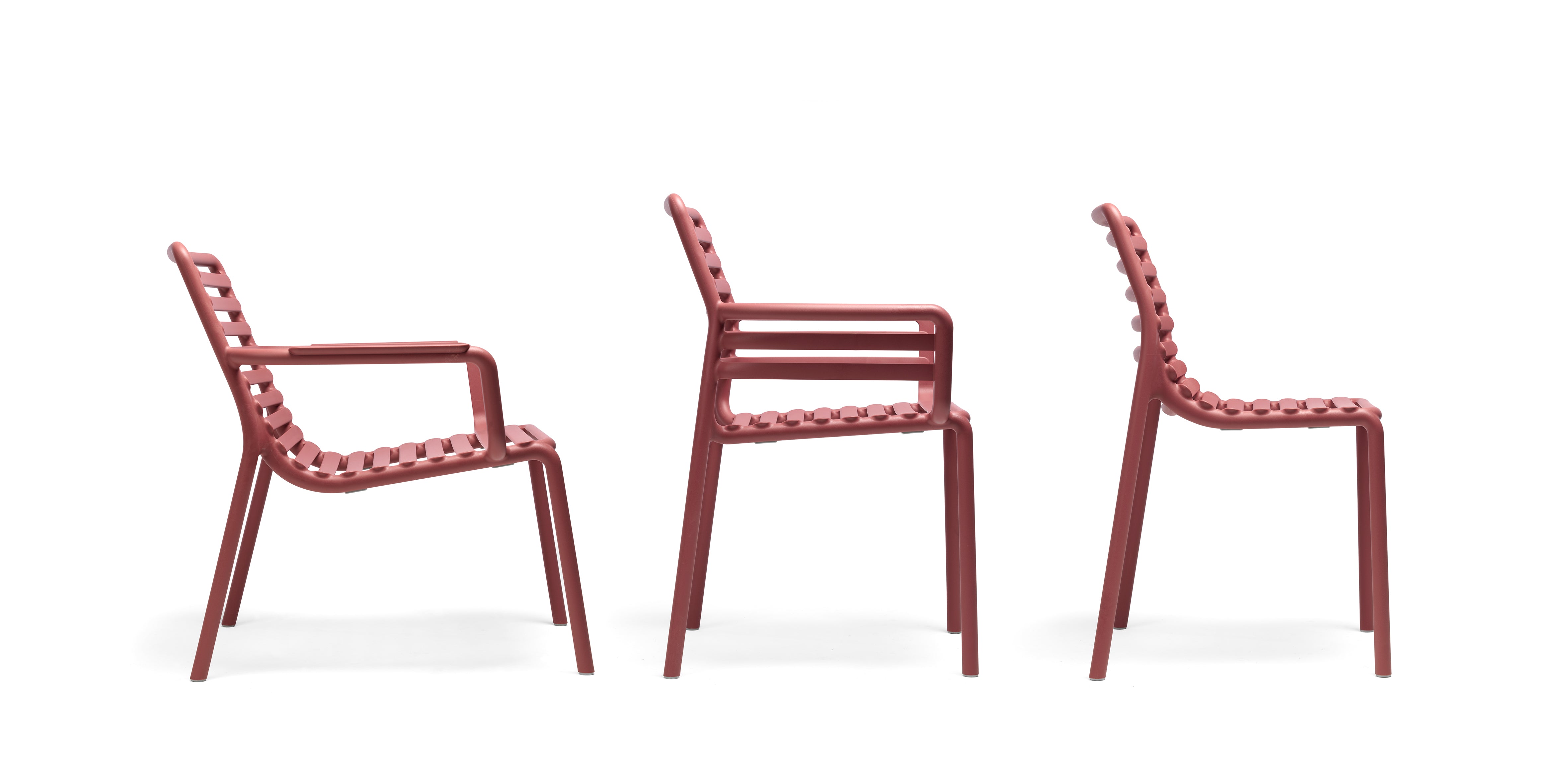 Outdoor chair with armrests DOGA cappuccino