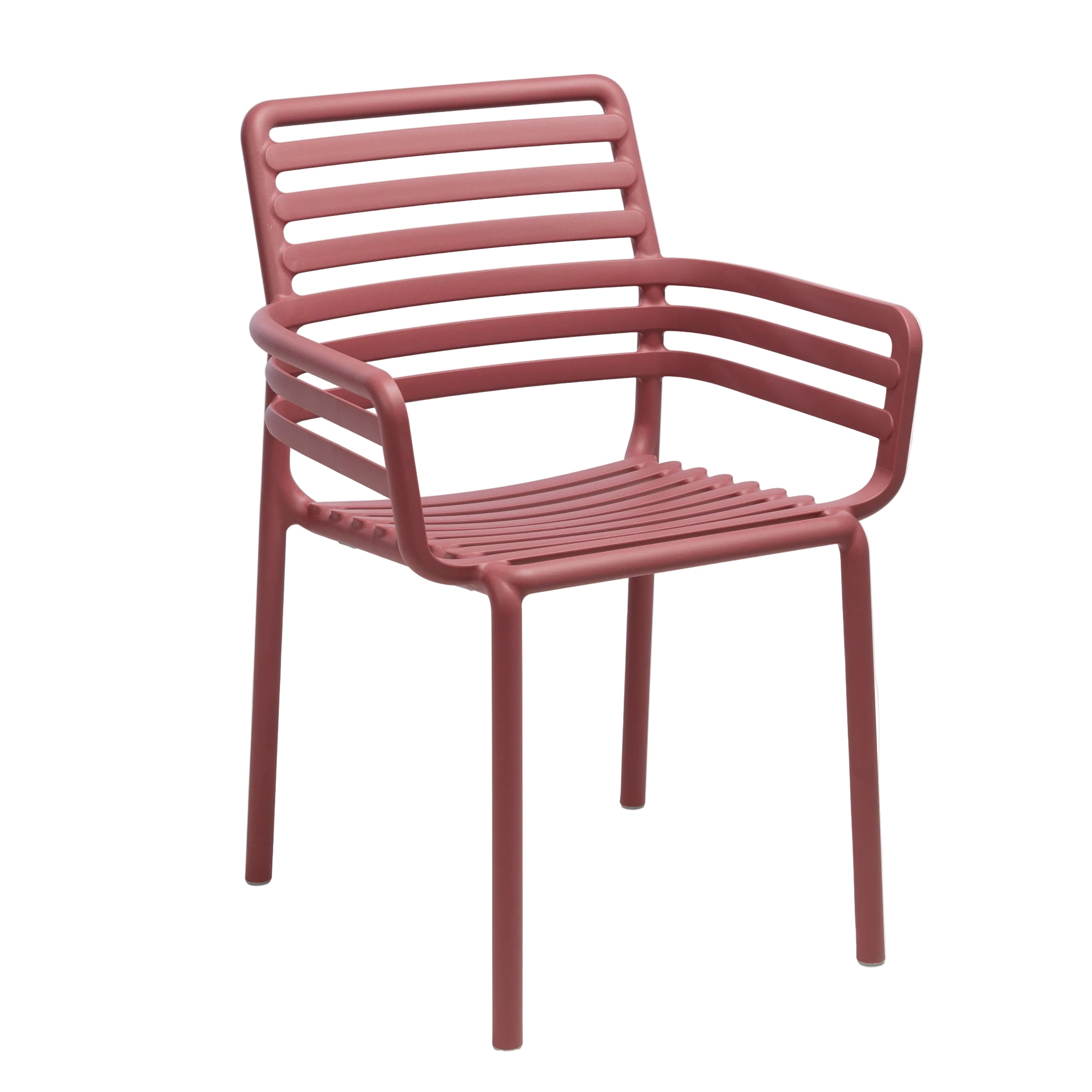 Outdoor chair with armrests DOGA marsala