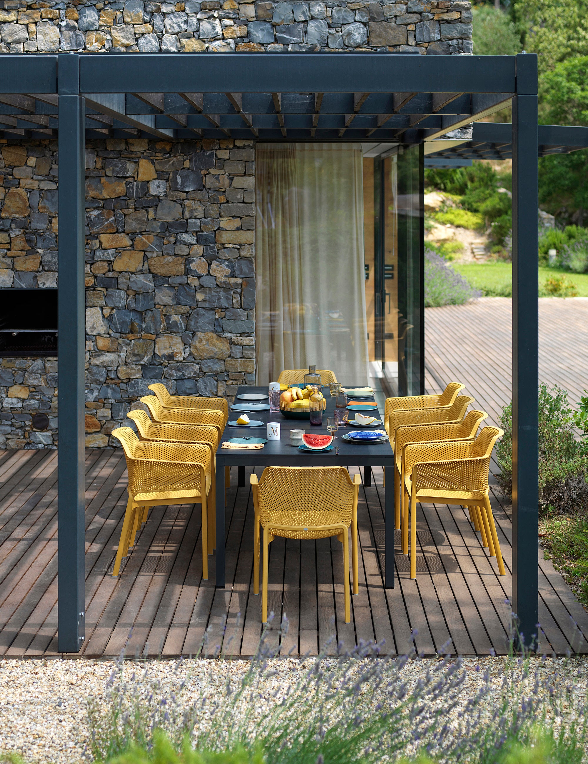 RIO white extendable outdoor table