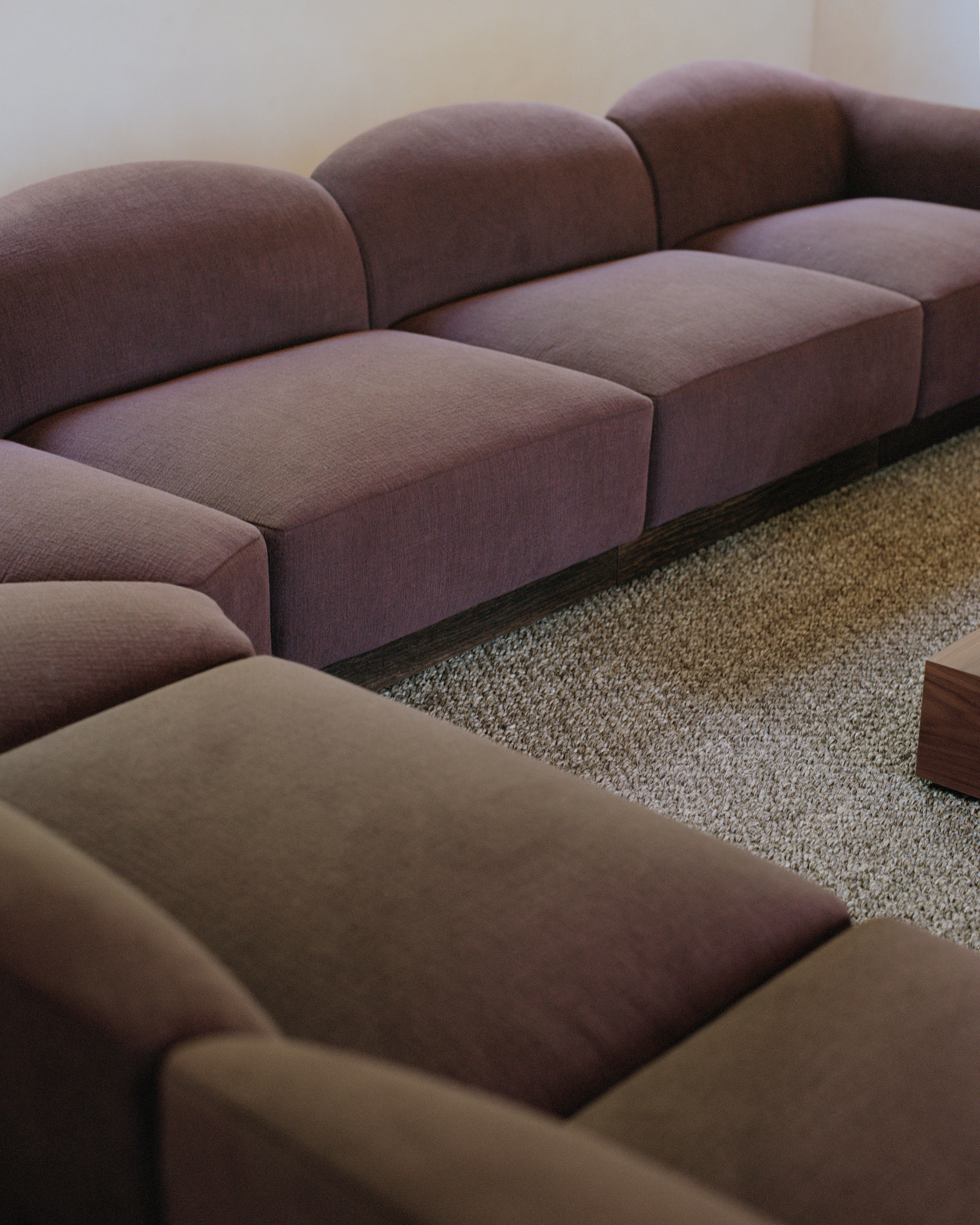 Modularer halbkreisförmiger Ecksofa rechts SHORE personalisierbar