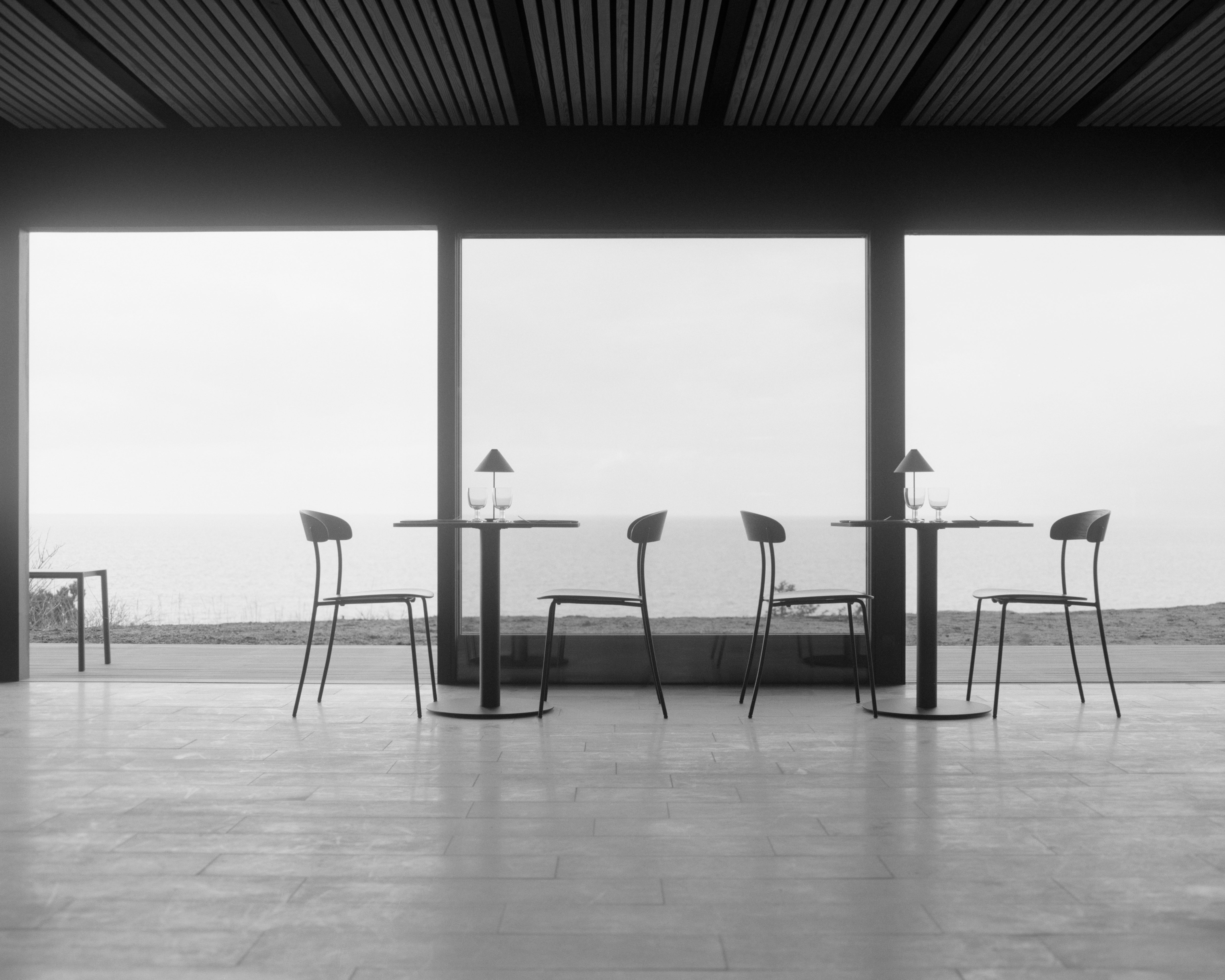 Barhocker FLORENCE grauer Marmor mit schwarzem Fuß