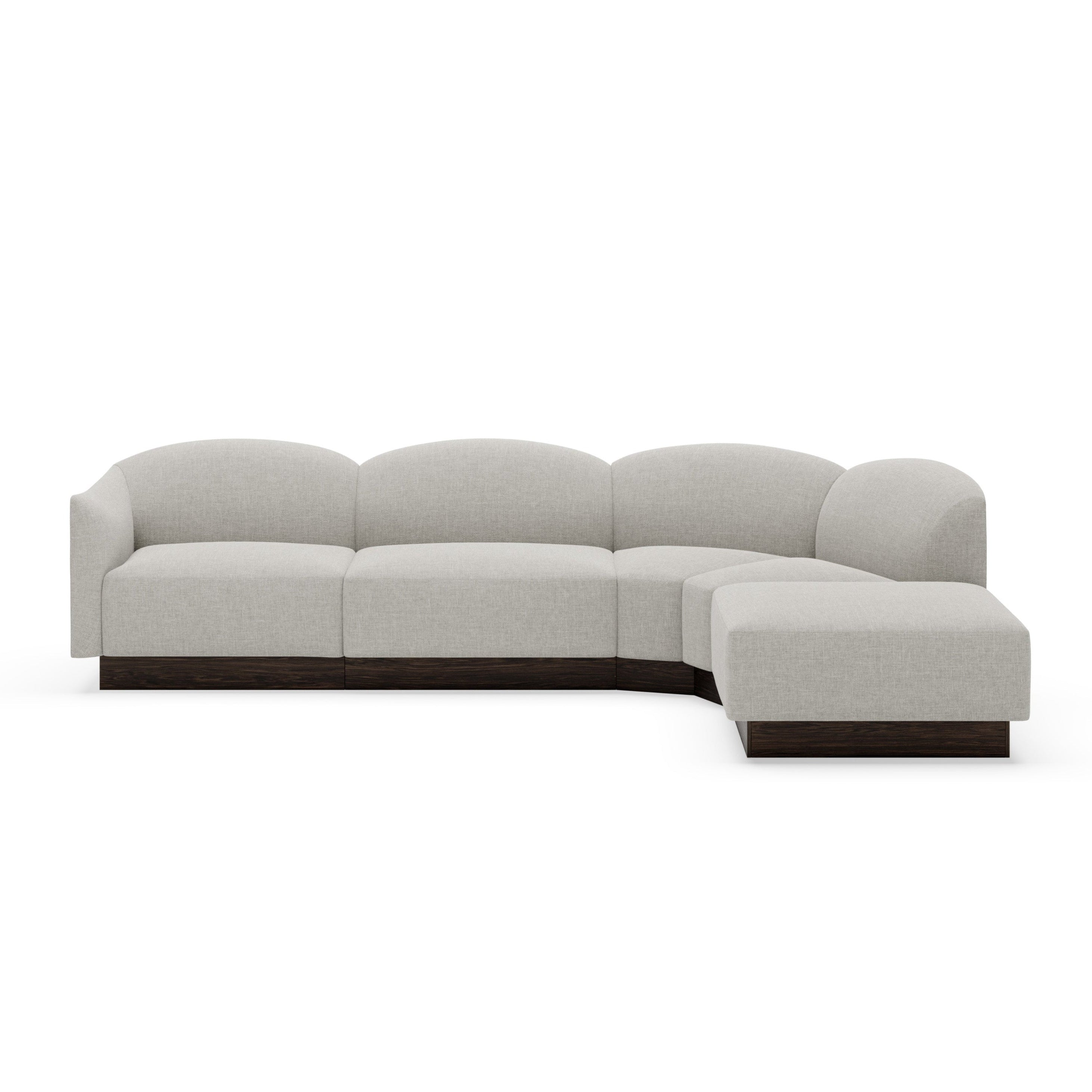 Modularer halbkreisförmiger Ecksofa rechts SHORE personalisierbar