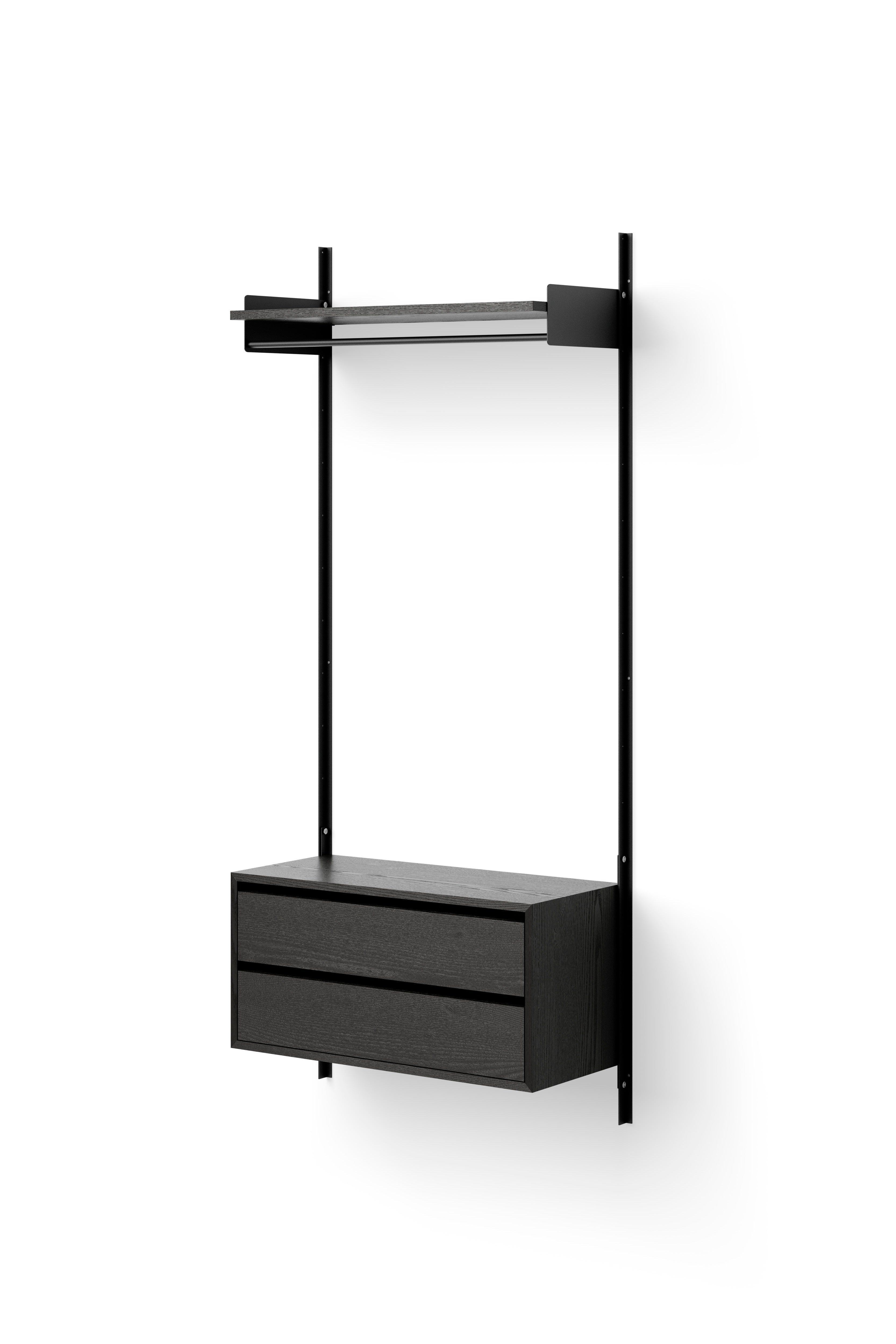 Hängeschrank mit neuen Arbeiten Schubladen schwarzer Aschefurnier