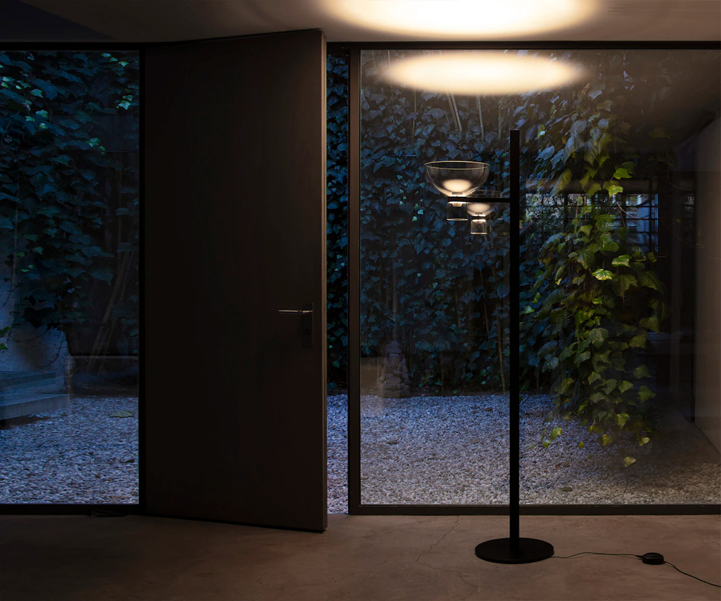 Stehlampe NOCTURNE F1 BOWL silber