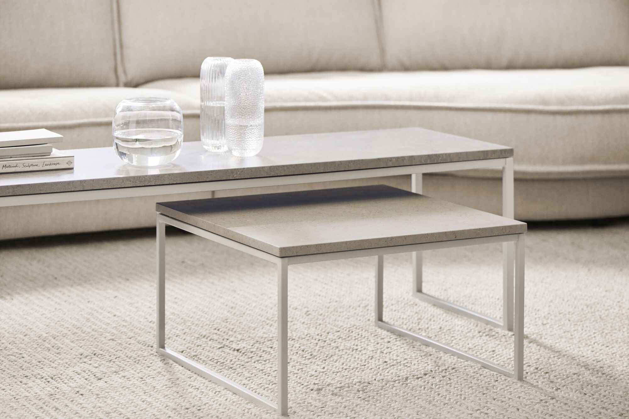 Geflecht beige Teppich