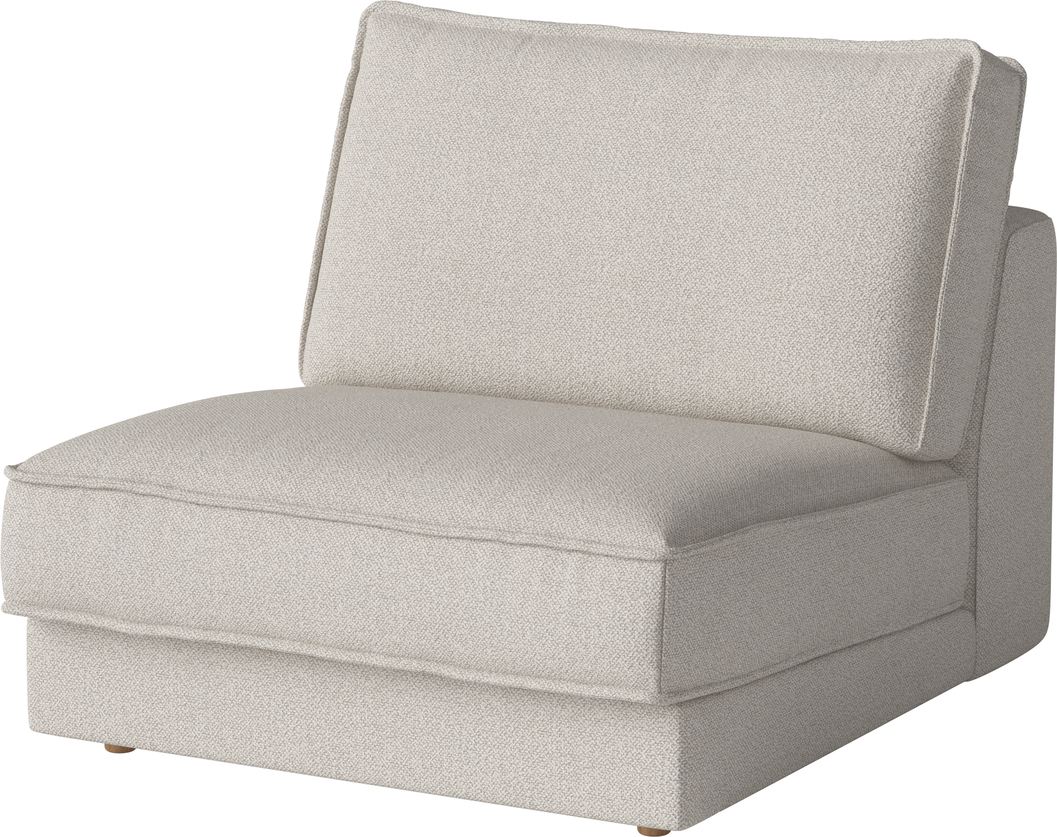 Noora Modulare Sofa - Zentralmodul mit einer weißten Basis