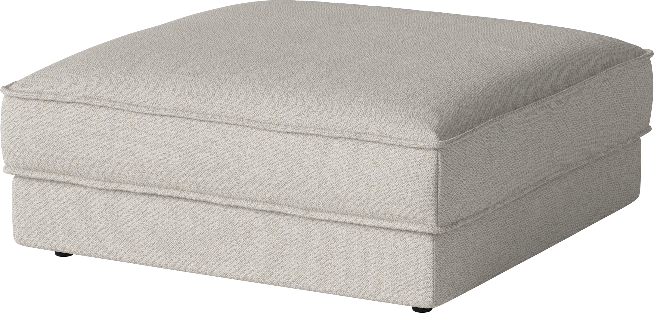 Noora Pouf mit einer Basis aus schwarzem Eichenholz