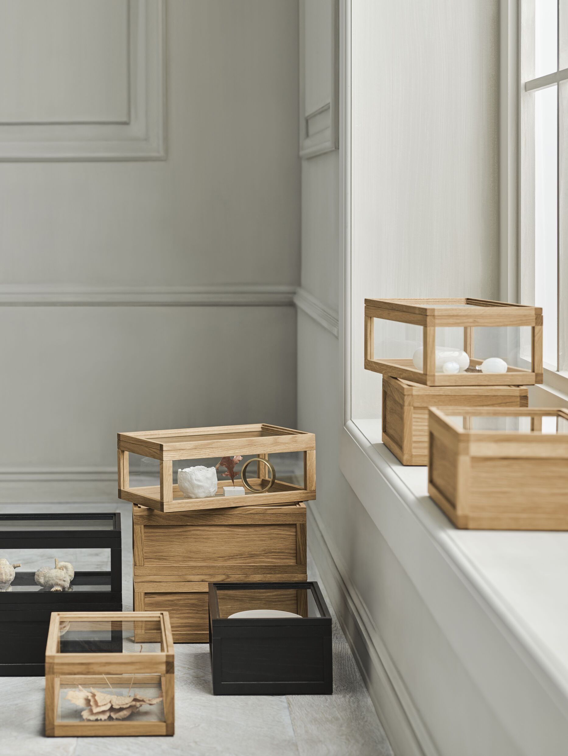 Decorative box norie oak wood