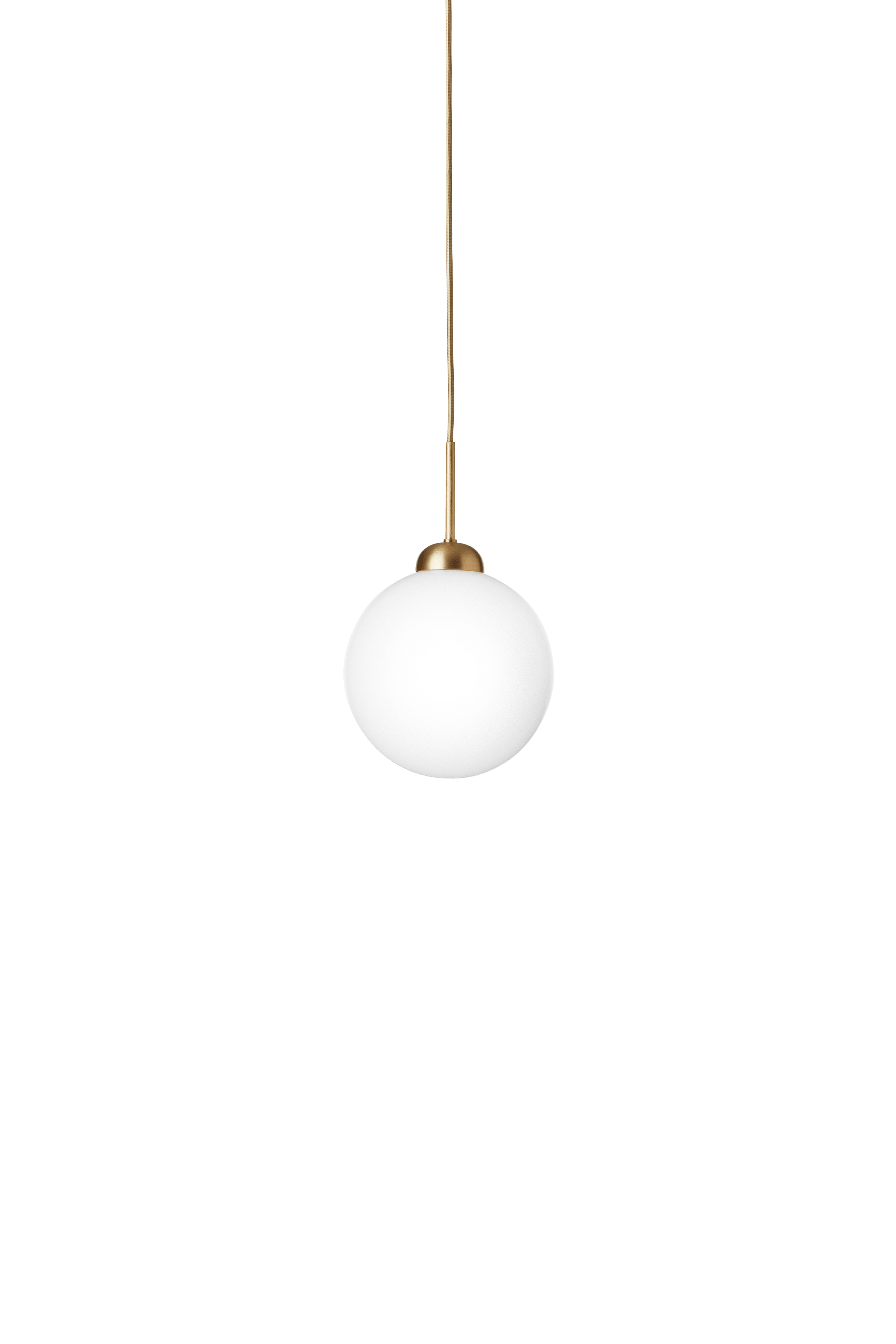 APIALES Pendant Lamp in Brass with Opal Glass