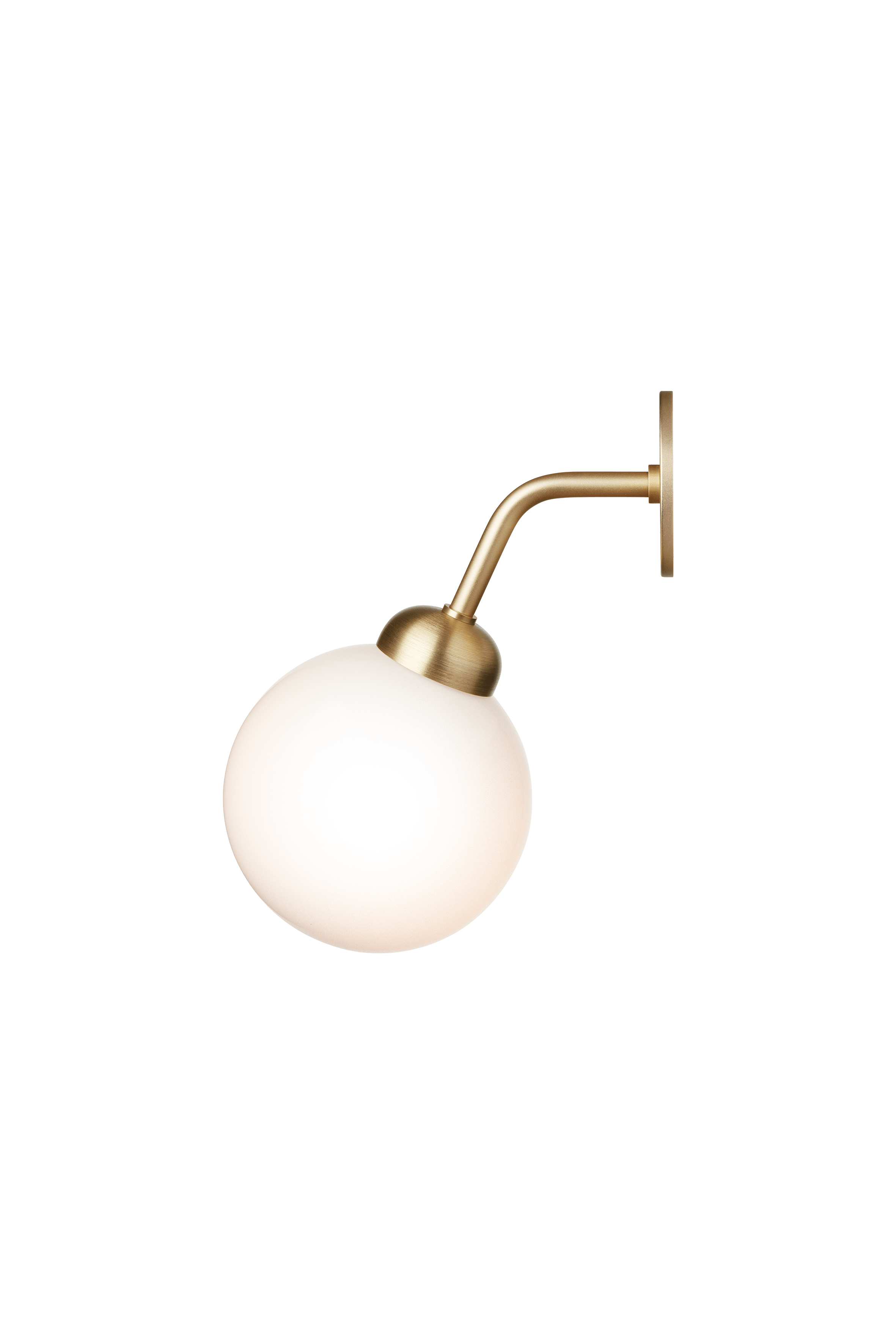 Wandleuchte APIALES aus Messing mit opalem Glas
