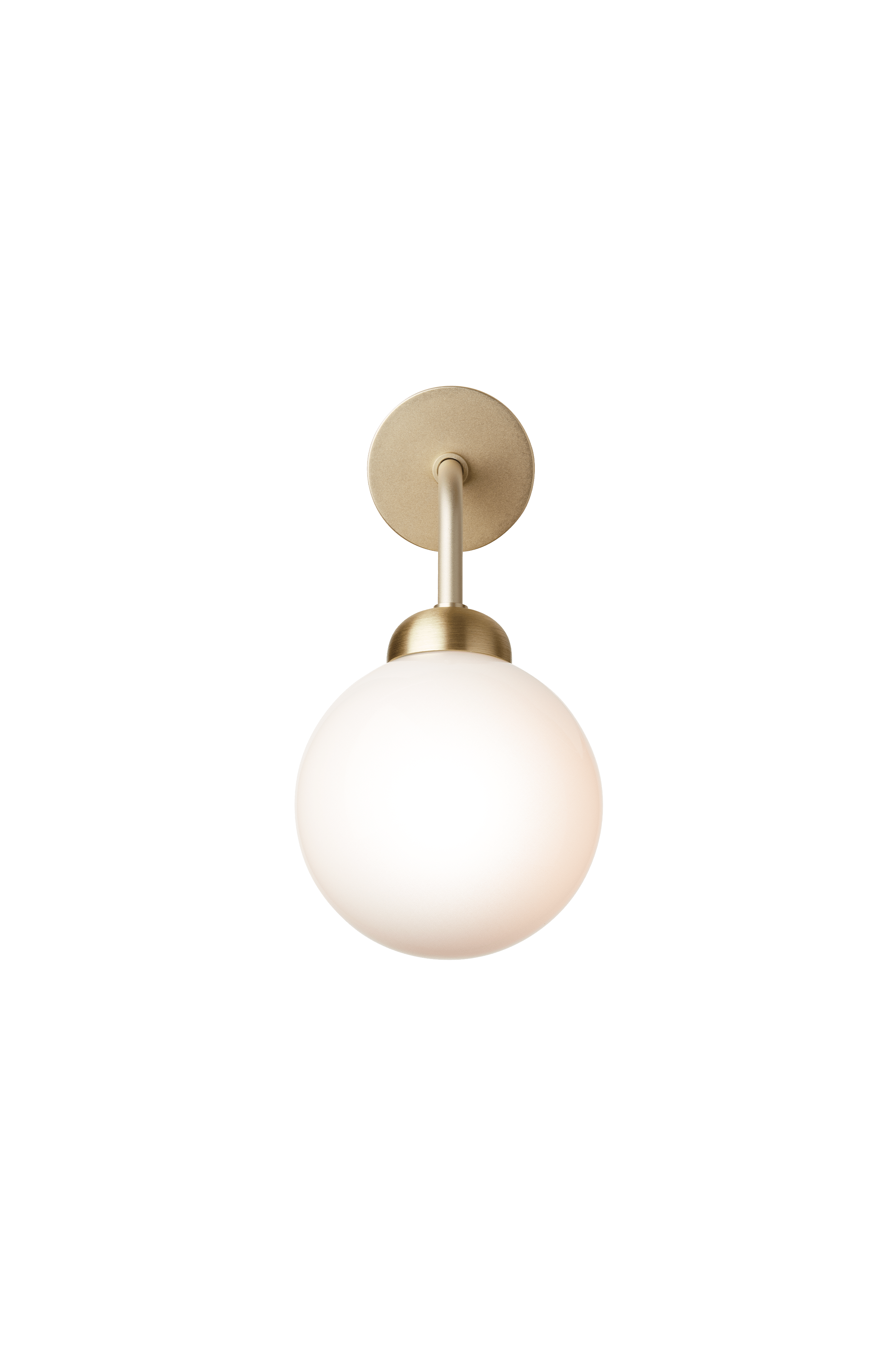 Wandleuchte APIALES aus Messing mit opalem Glas