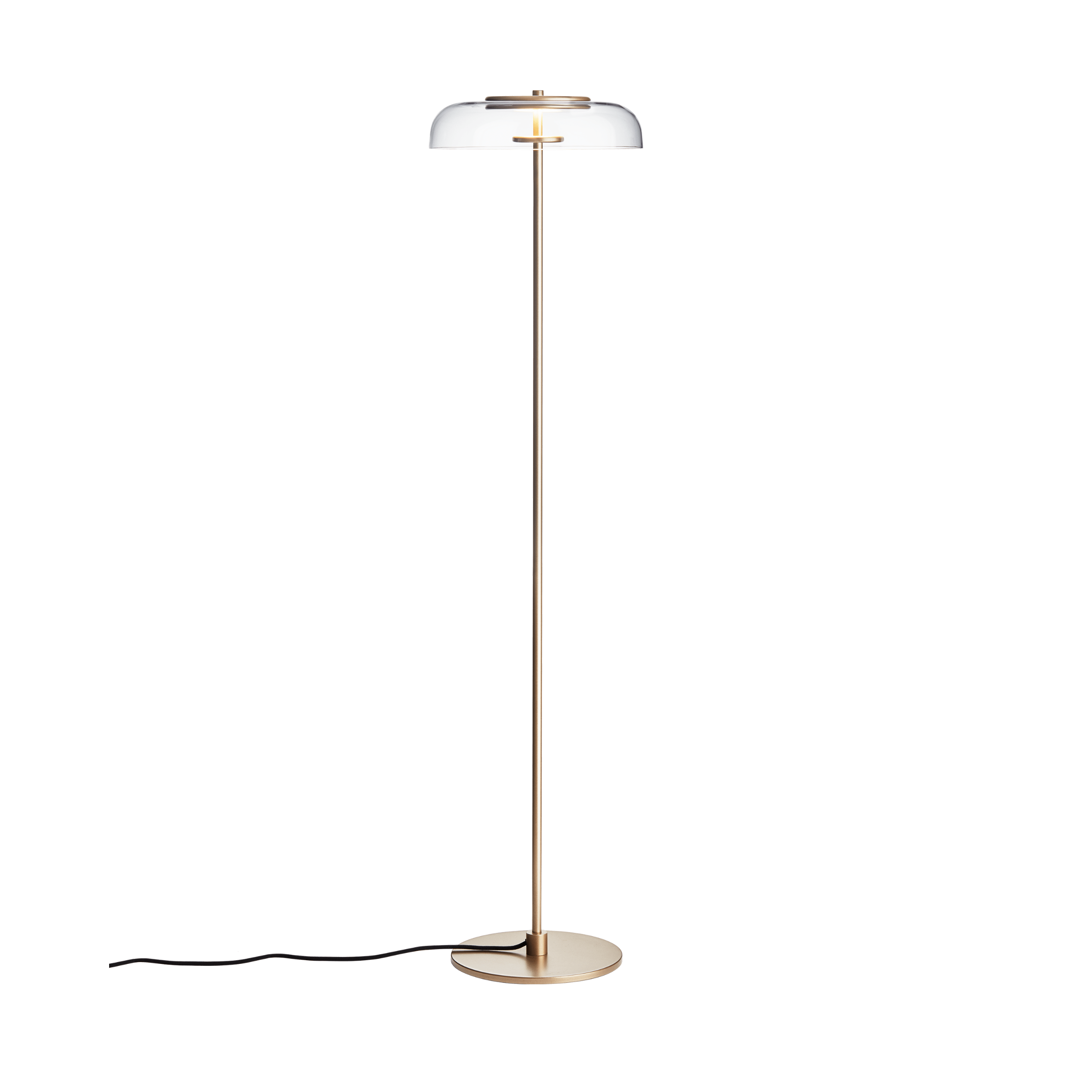 Lampa podłogowa BLOSSI złoty z transparentnym szkłem – Nuura