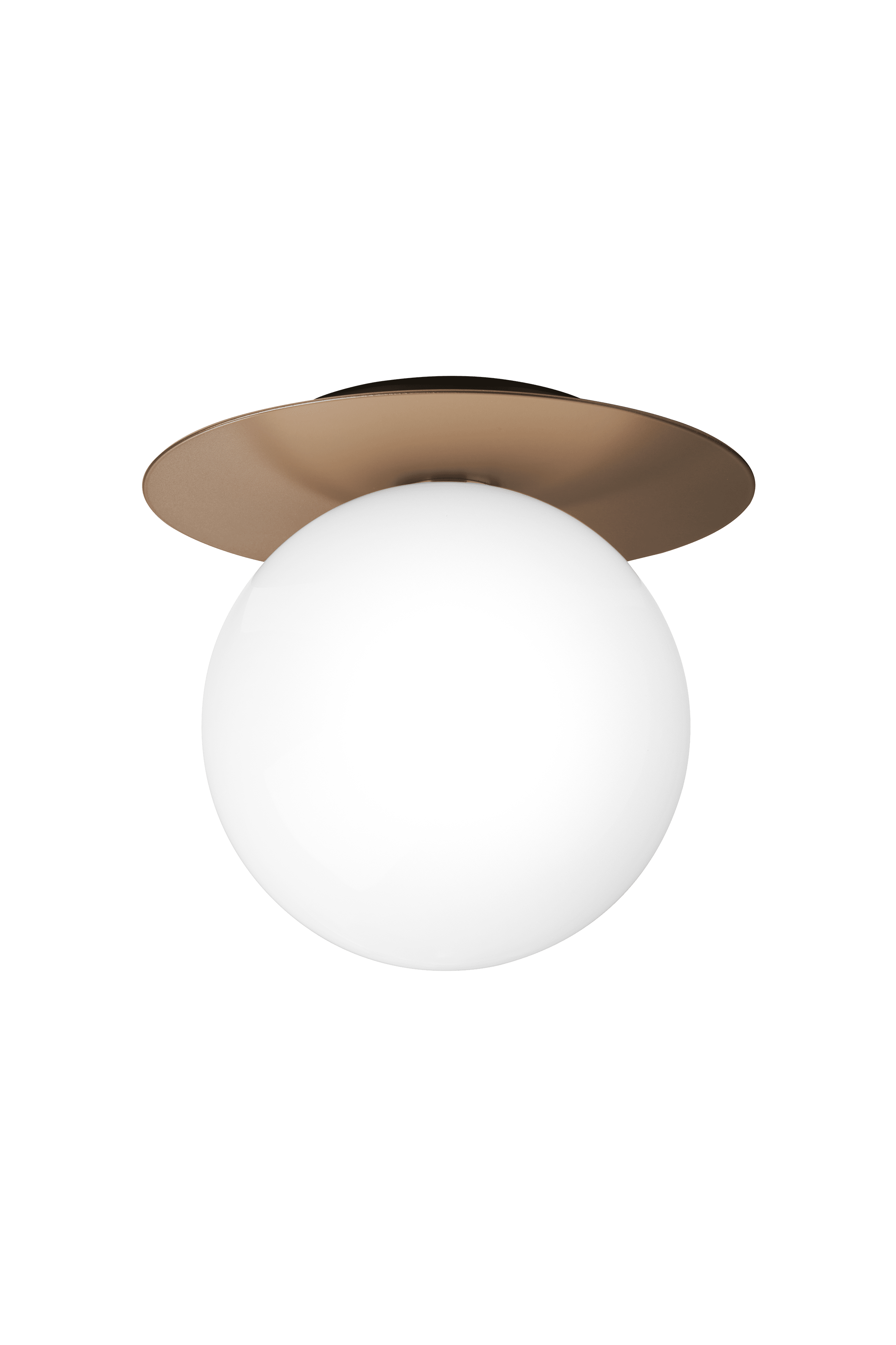 Wandlampe LIILA dunkelbraun mit opalem Glas