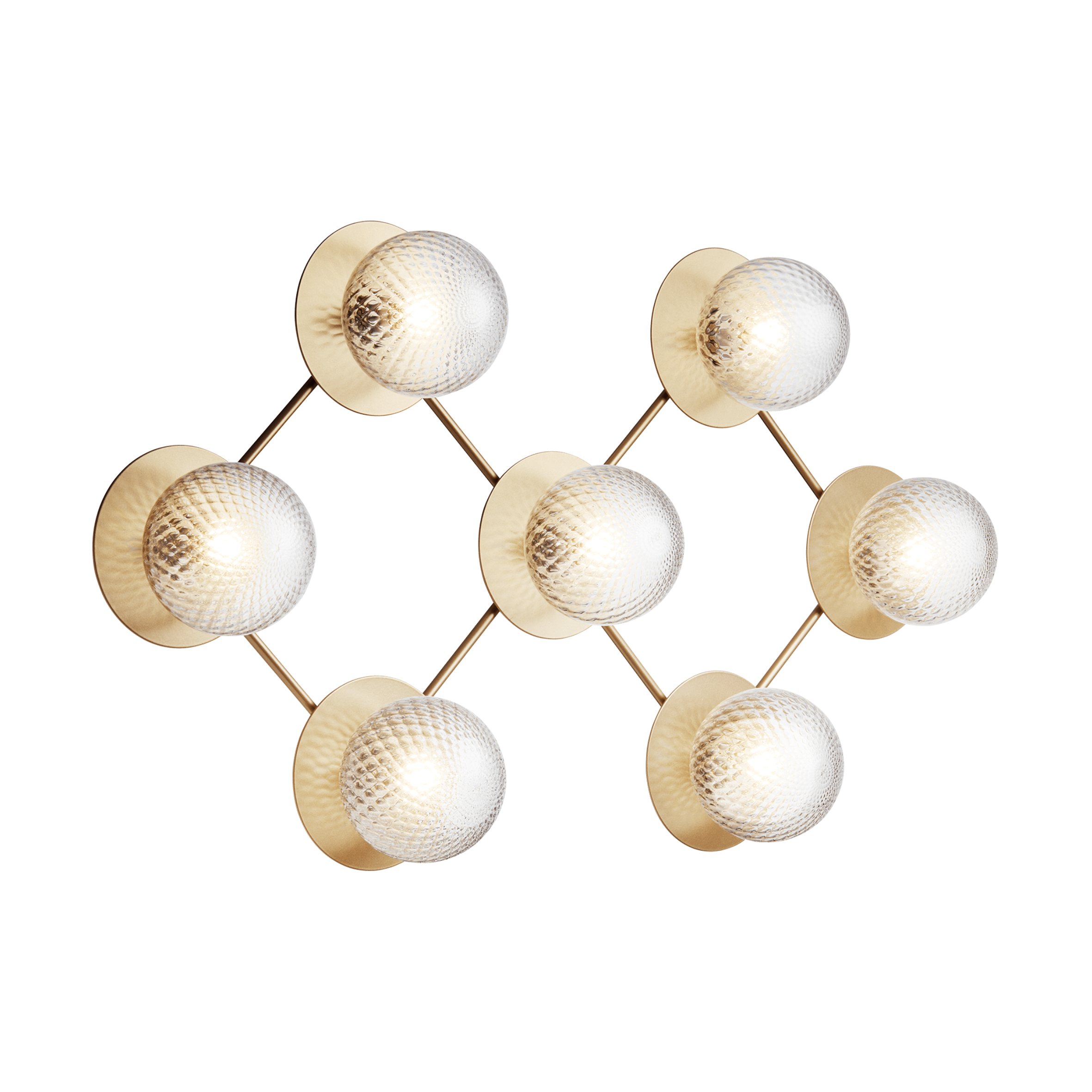 LIILA Wall Lamp 7 Gold with Transparent Glass