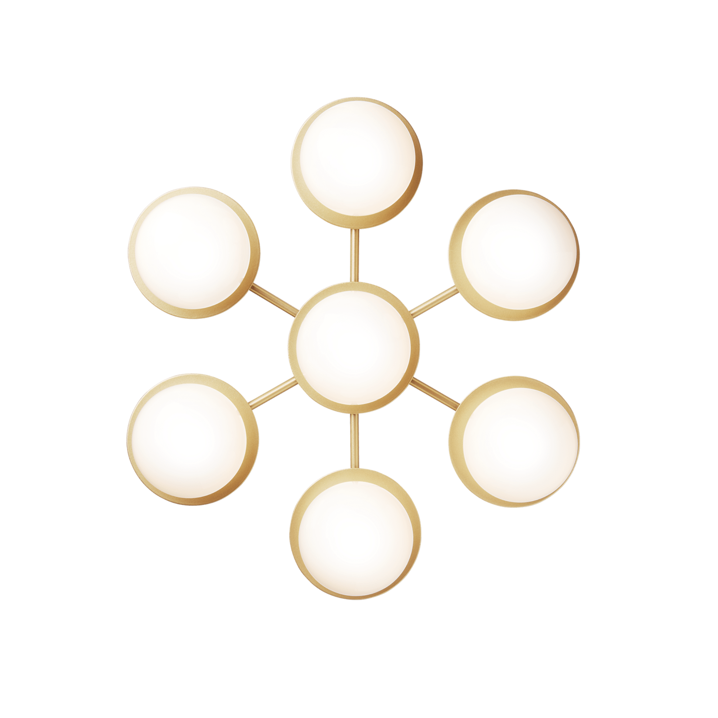 Wandleuchte LIILA STAR gold mit opalem Glas
