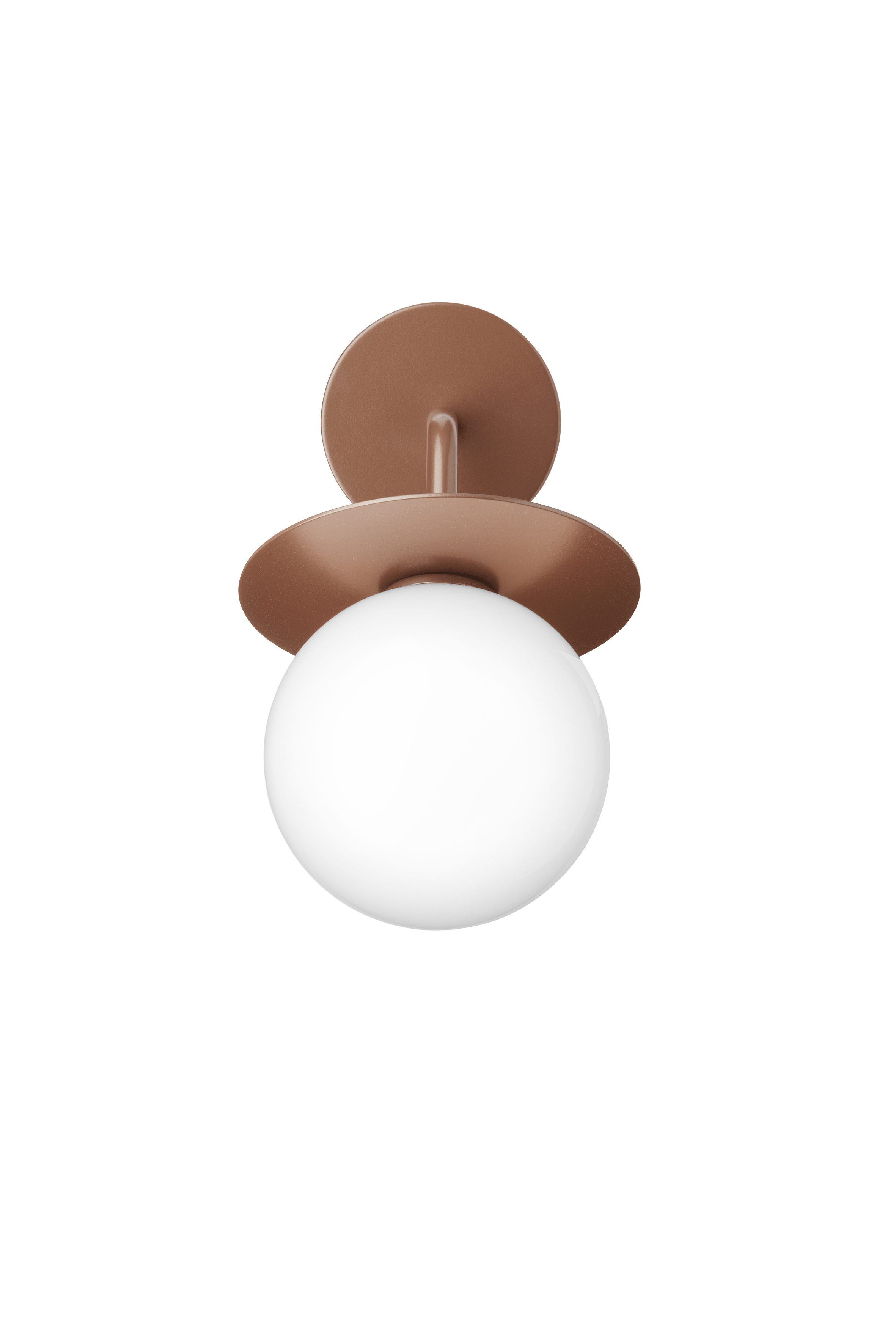 Lampa ścienna zewnętrzna LIILA ciemnobrązowy z opalowym szkłem – Nuura