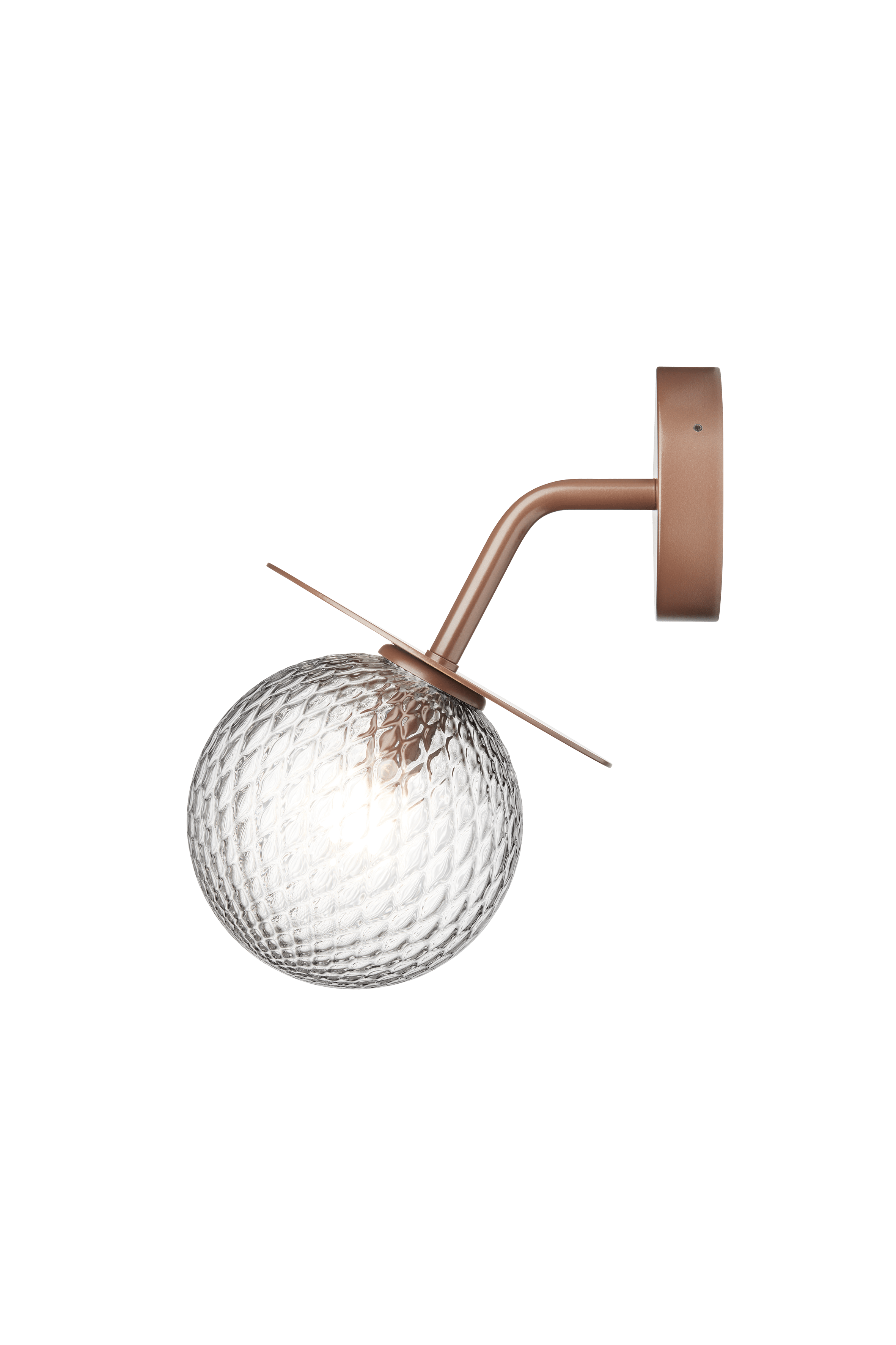 Outdoor wall lamp LIILA dark brown with transparent glass