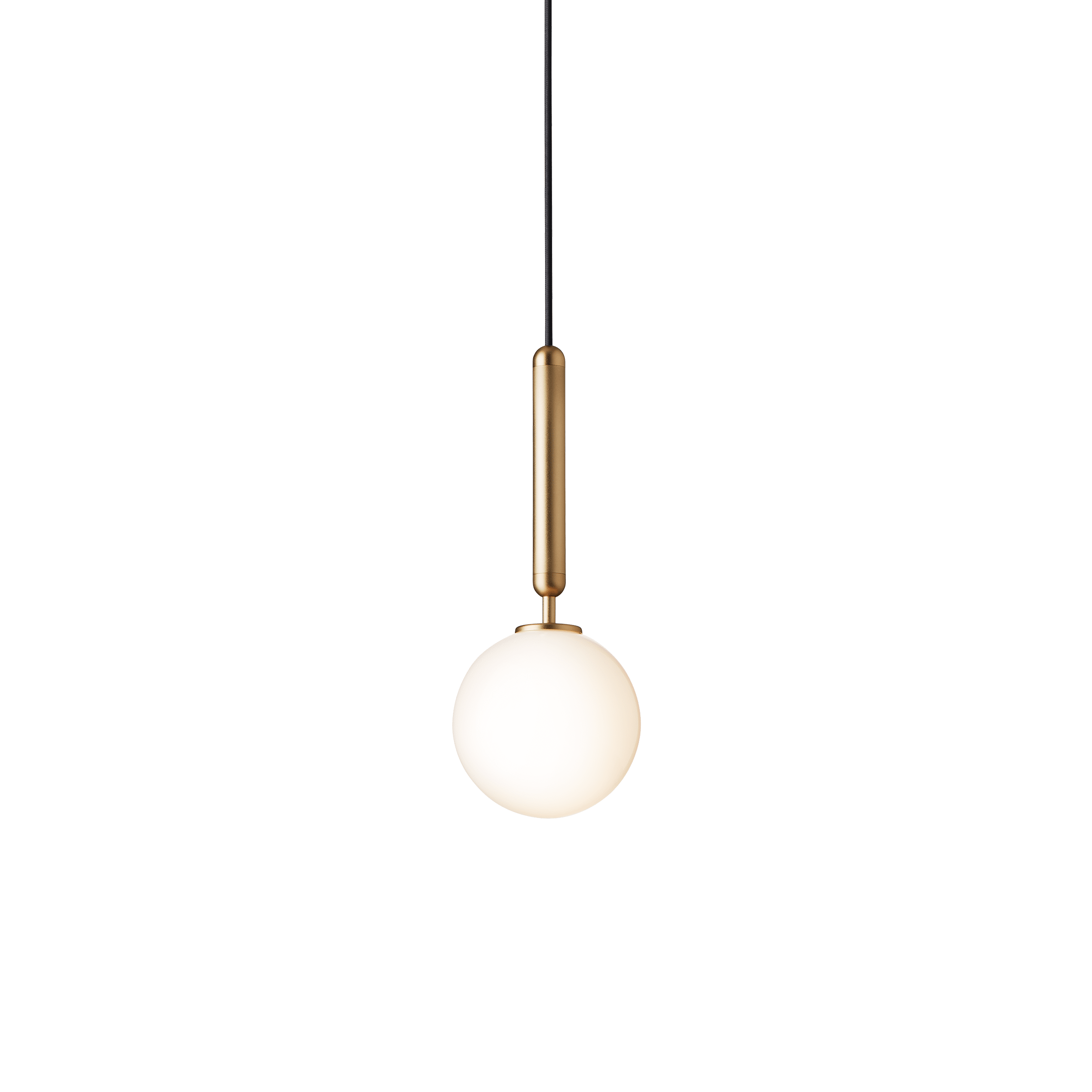 Pendelleuchte MIIRA aus Messing mit opalem Glas