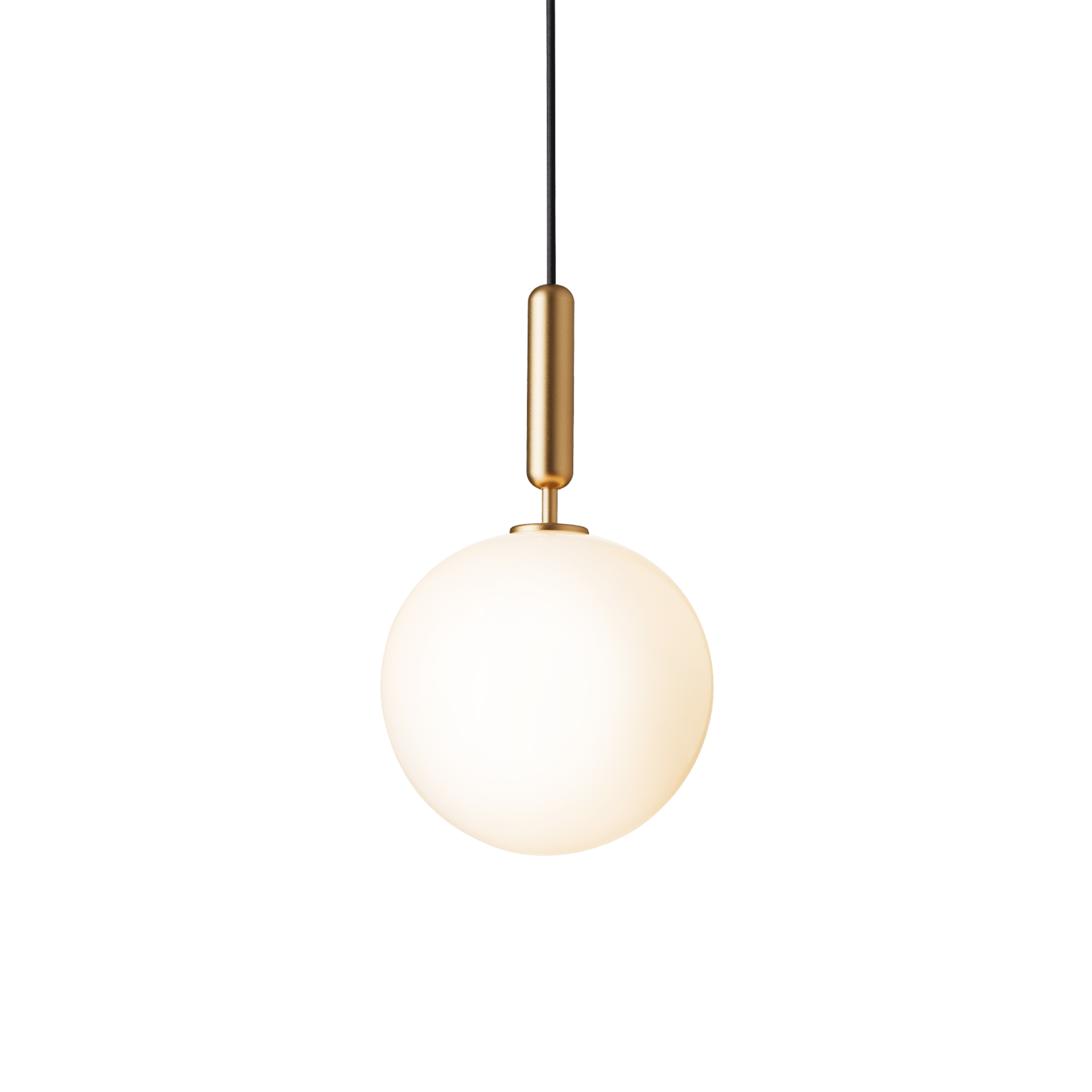 Pendelleuchte MIIRA aus Messing mit opalem Glas