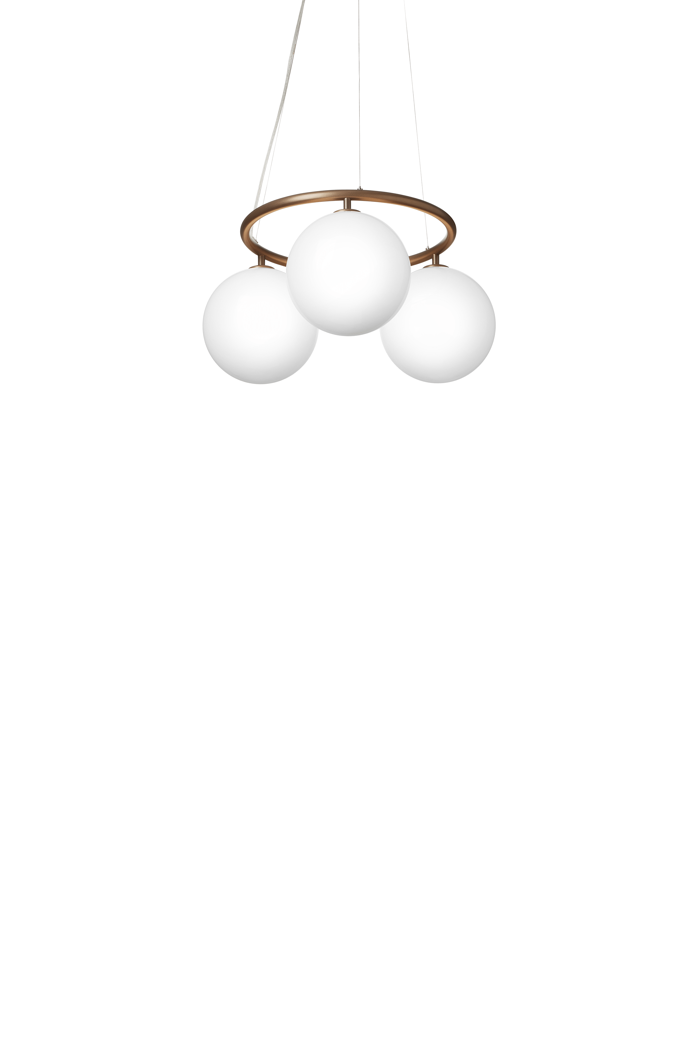MIIRA 3 CIRCULAR Pendant Lamp in Dark Brown with Opal Glass