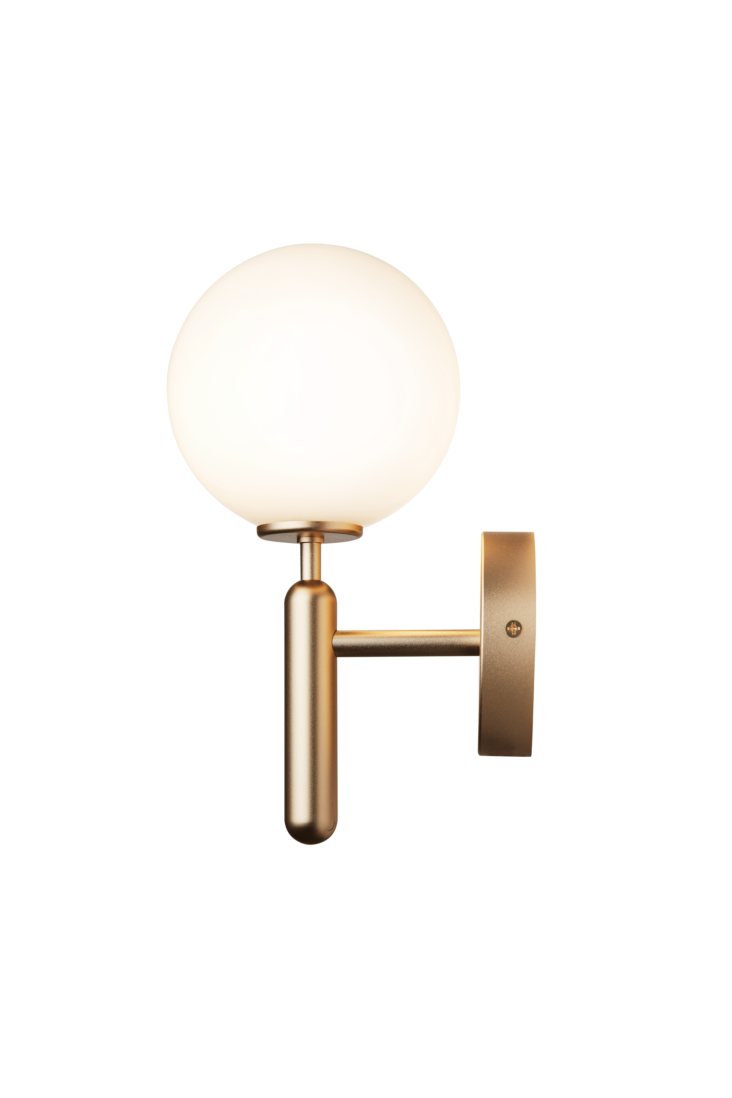Wandleuchte MIIRA aus Messing mit opalem Glas