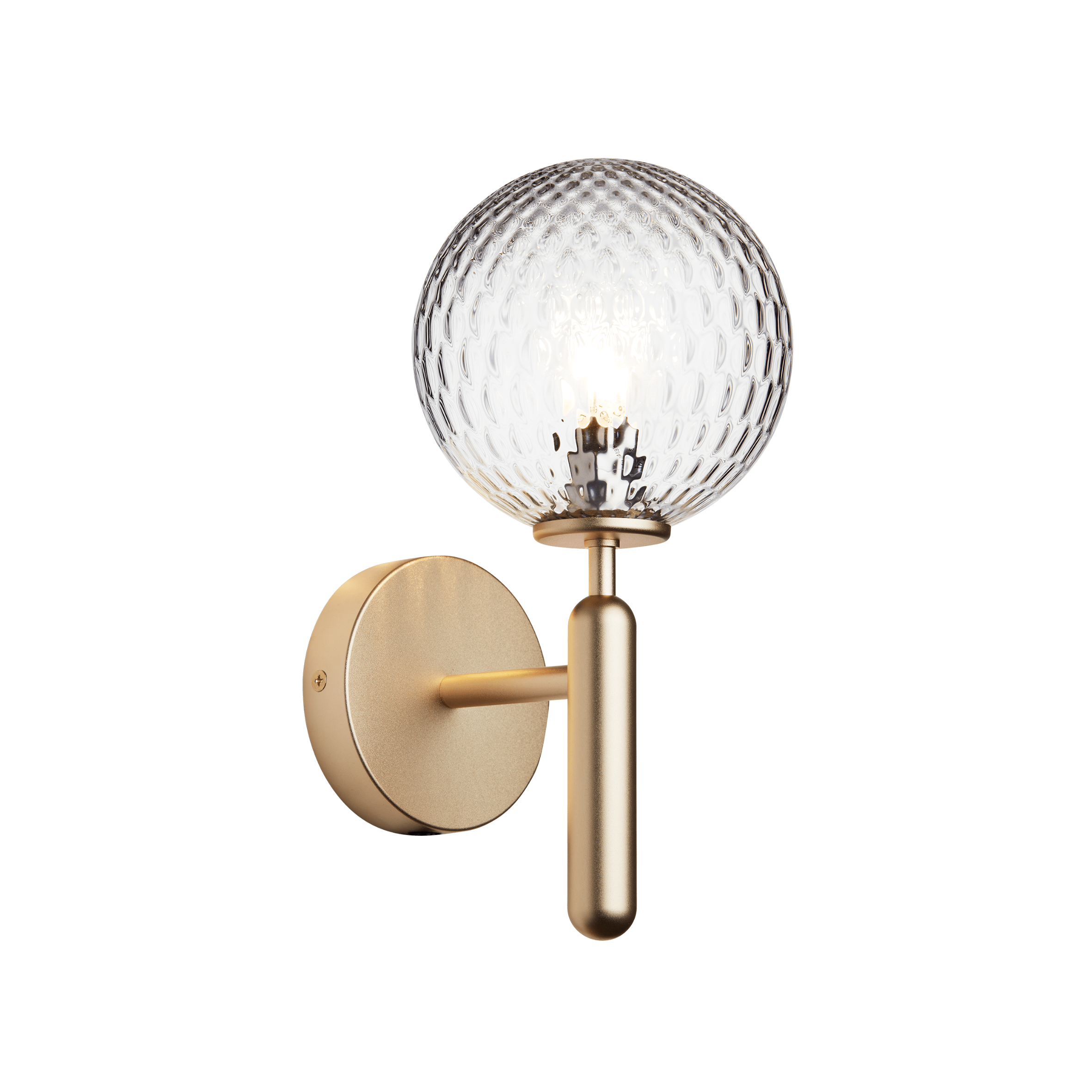 MIIRA Wall Lamp in Brass with Transparent Glass