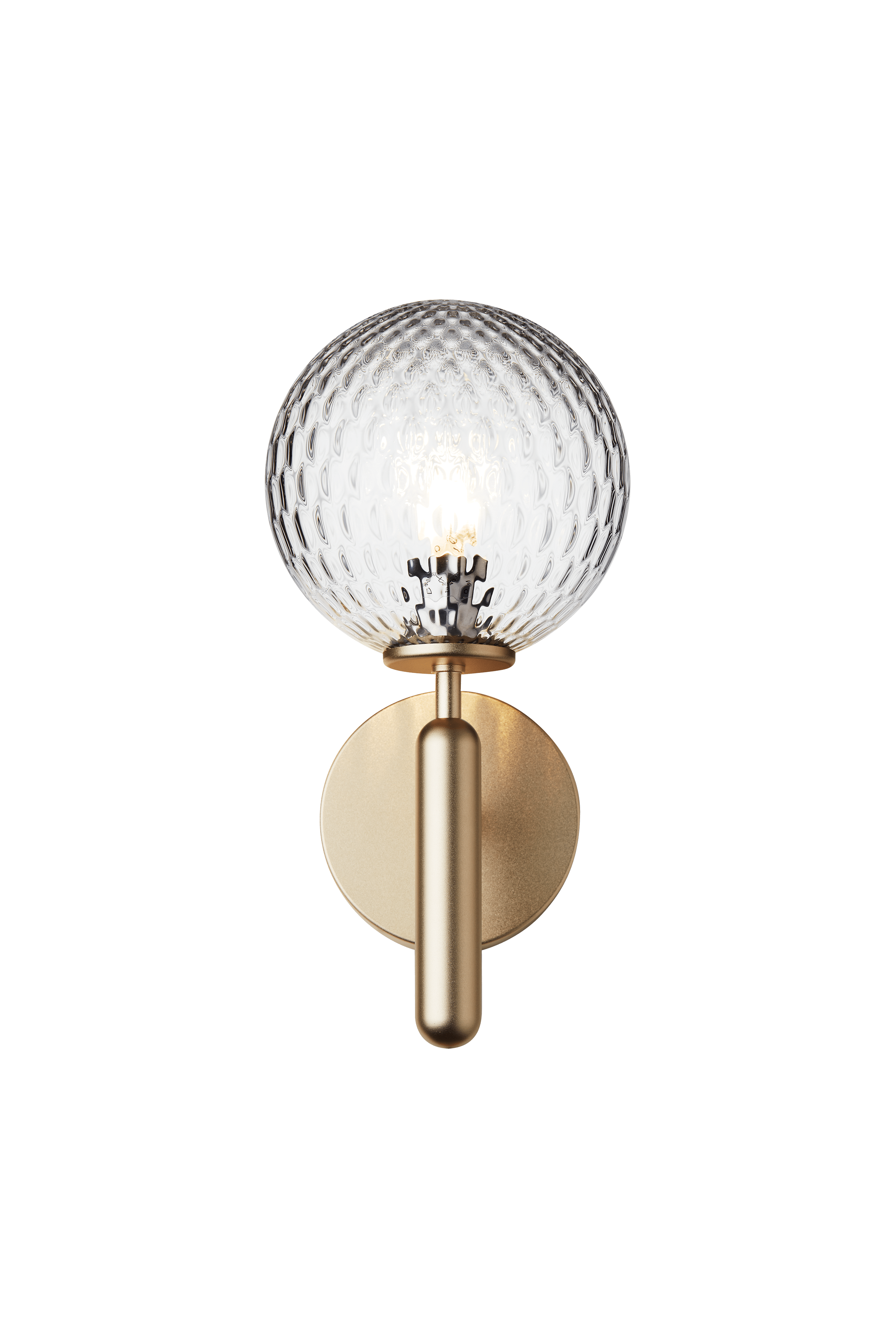 MIIRA Wall Lamp in Brass with Transparent Glass