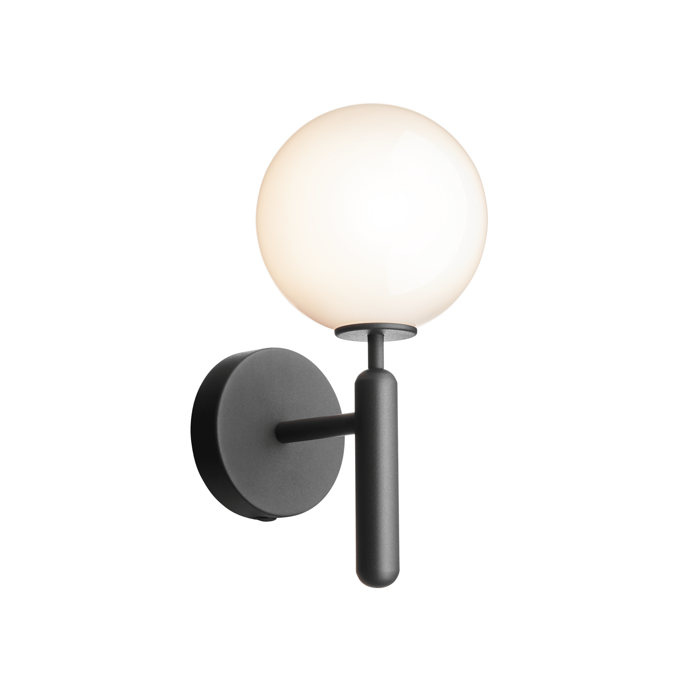Wandleuchte MIIRA graphit mit opalem Glas