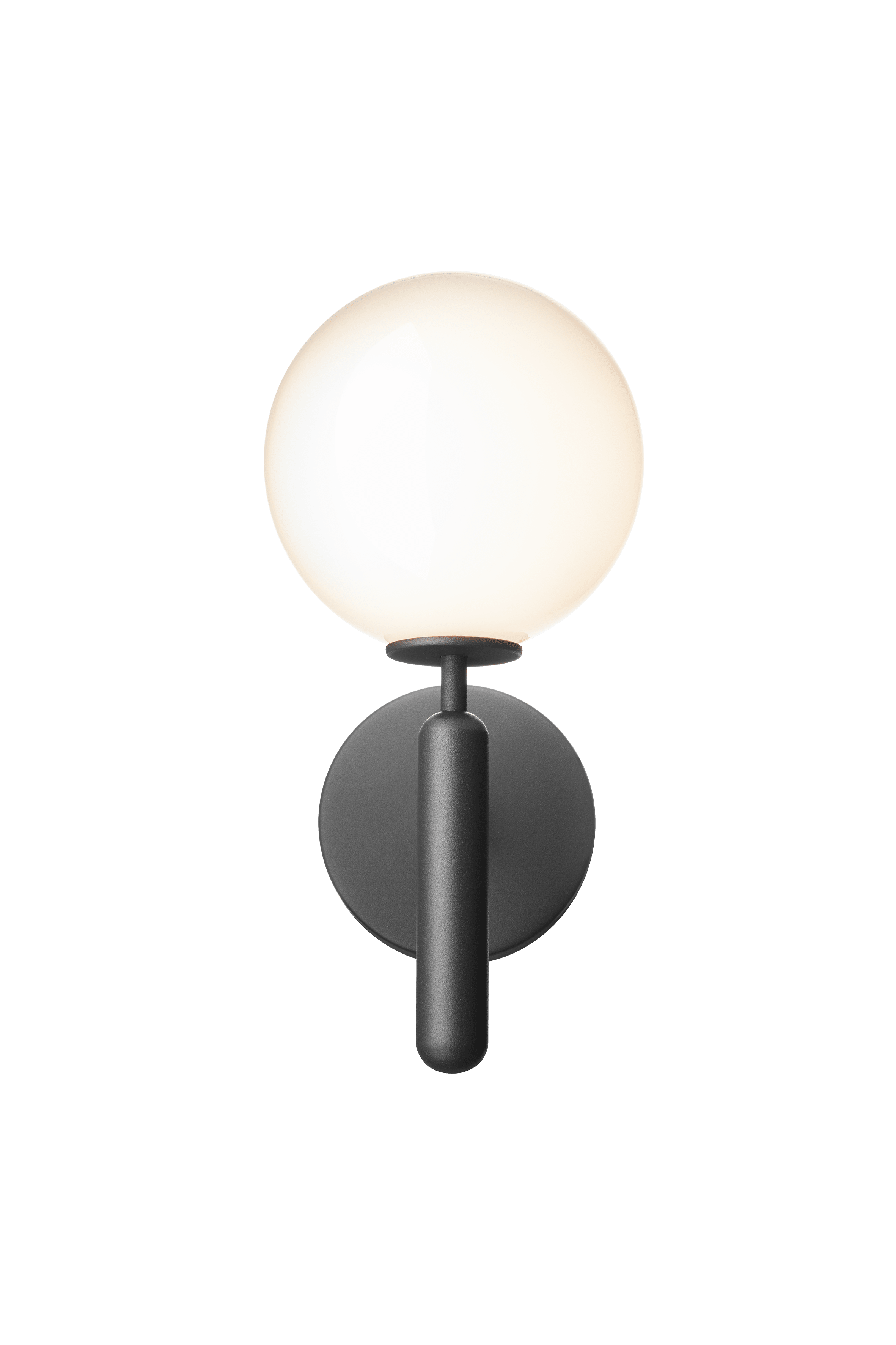 Wandleuchte MIIRA graphit mit opalem Glas