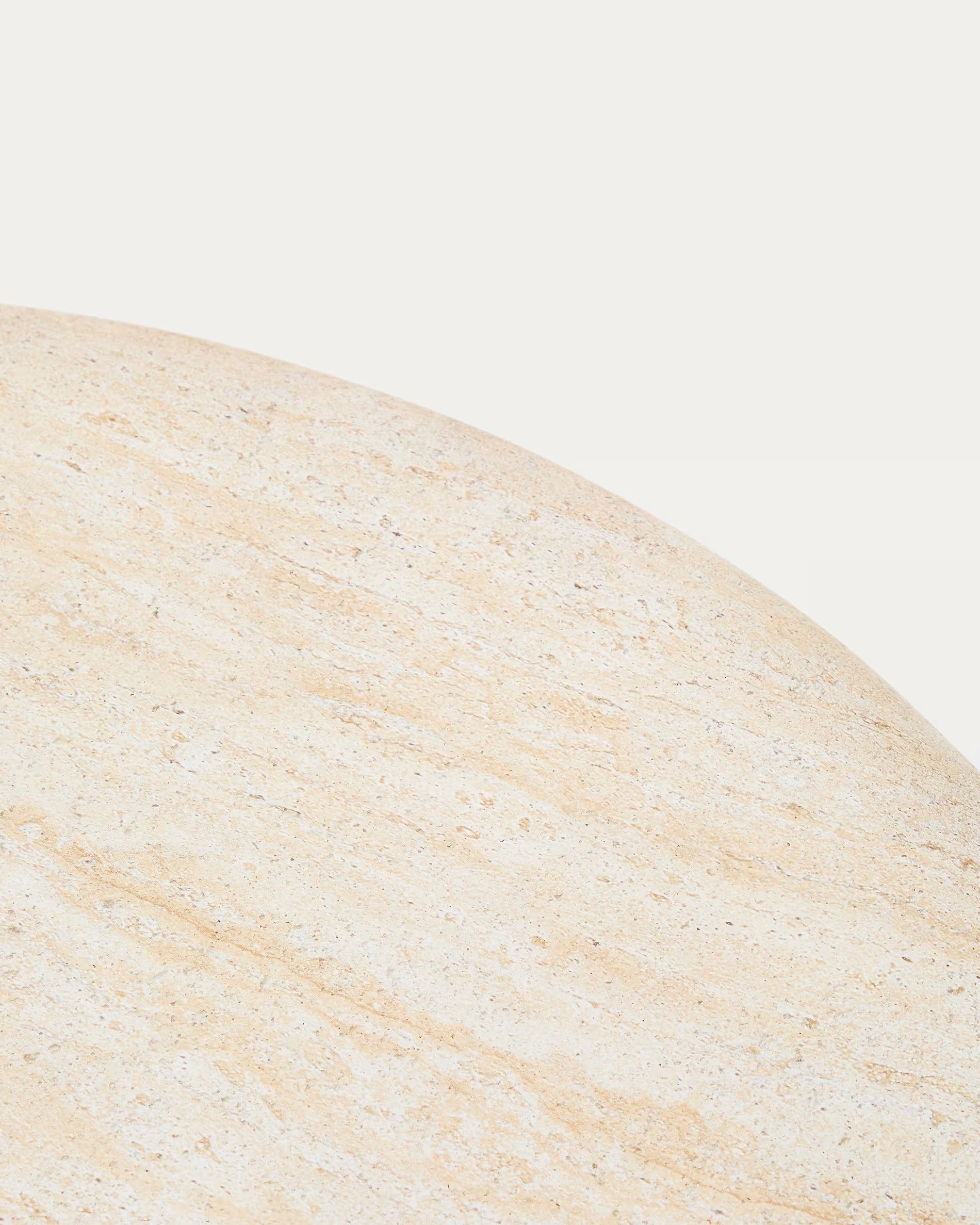 DRASI Garden Table in Cement with Travertine Imitation