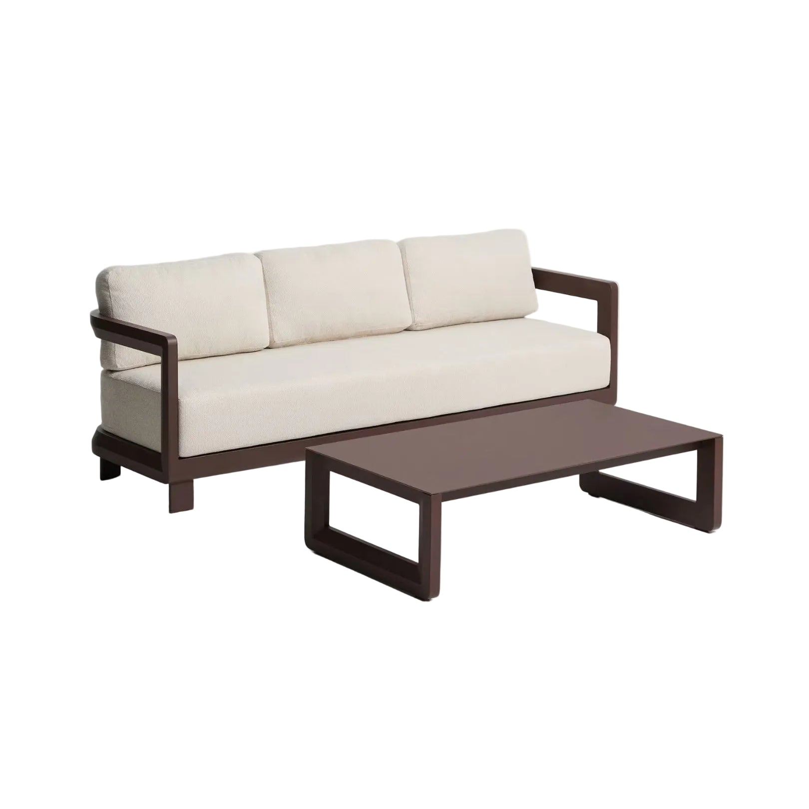 2-Piece Garden Set NERANO Brown