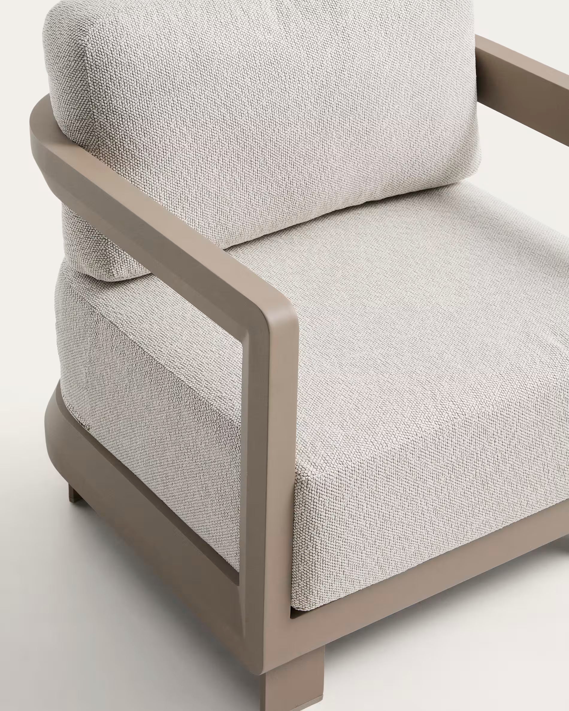 Gartenstuhl NERANO hellbeige mit graubeigem Gestell