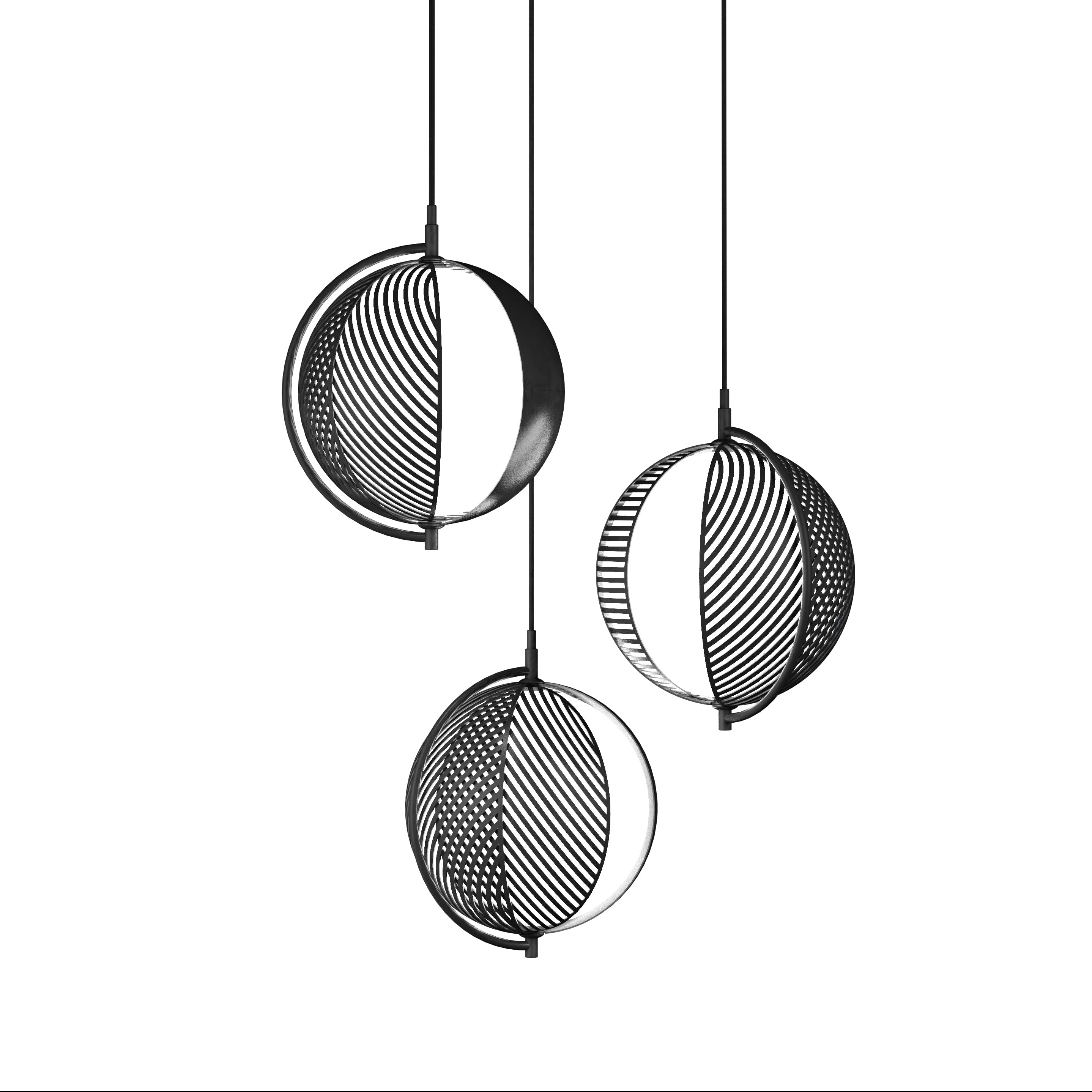 MONDO TRIPLETTE black chandelier