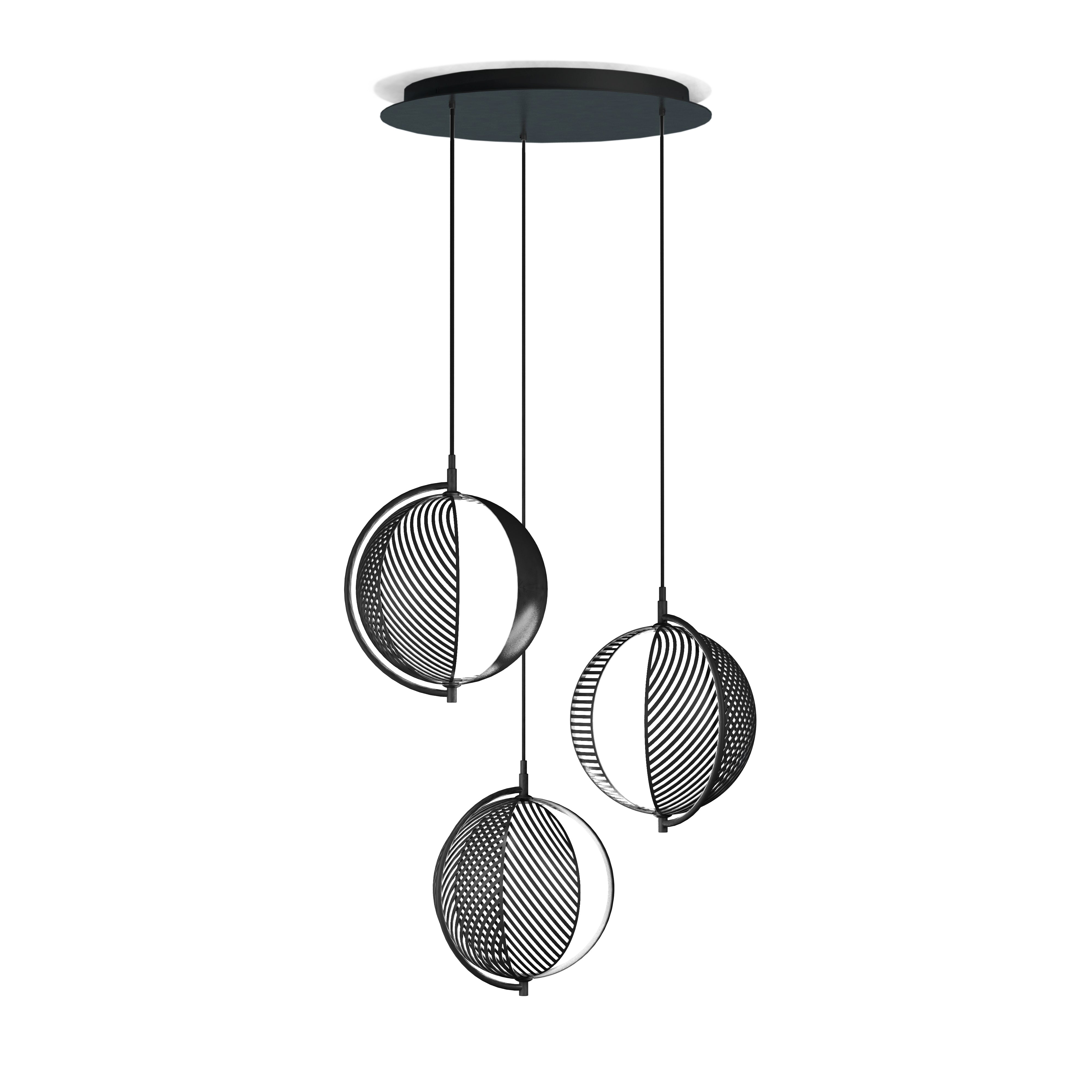 MONDO TRIPLETTE black chandelier
