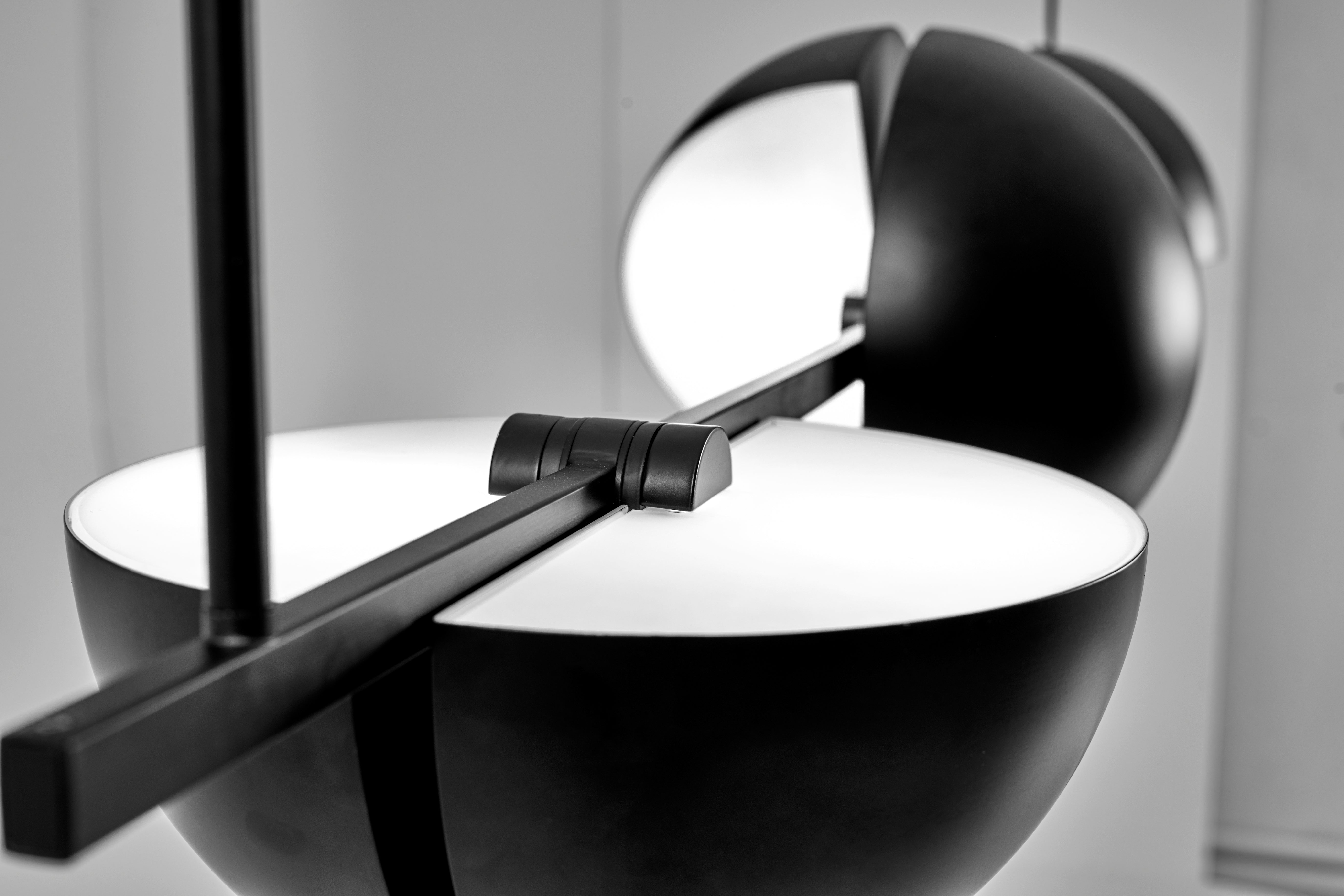 TRAPEZE TRIPLETTE black pendant lamp