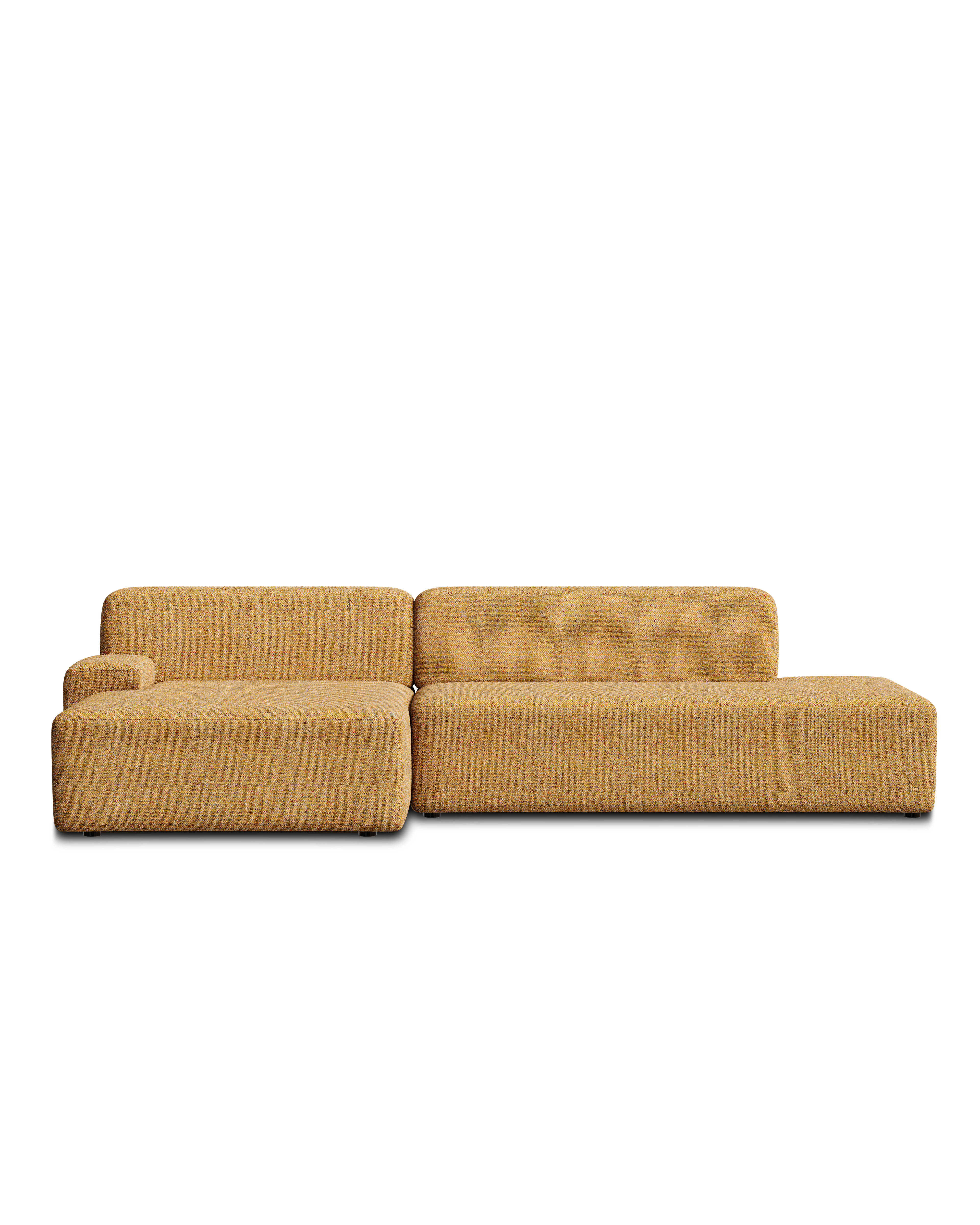 Open left-sided modular corner sofa UMI autumn orange