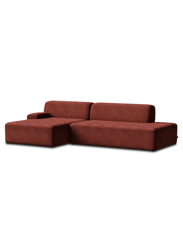 UMI Modular Sofa - Left-Arm Chaise in Chestnut Red