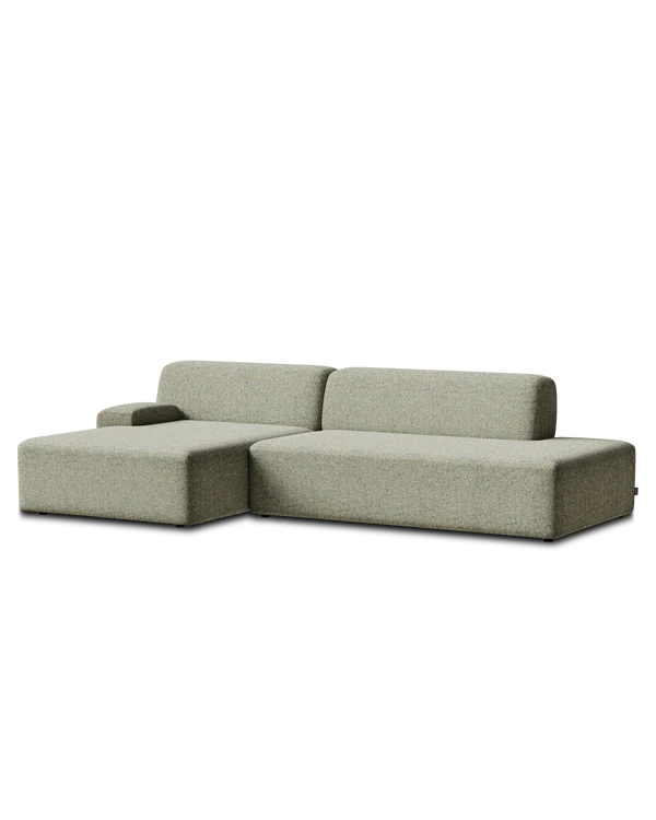 Modulares Sofa UMI - offenes Element links in hellgrün