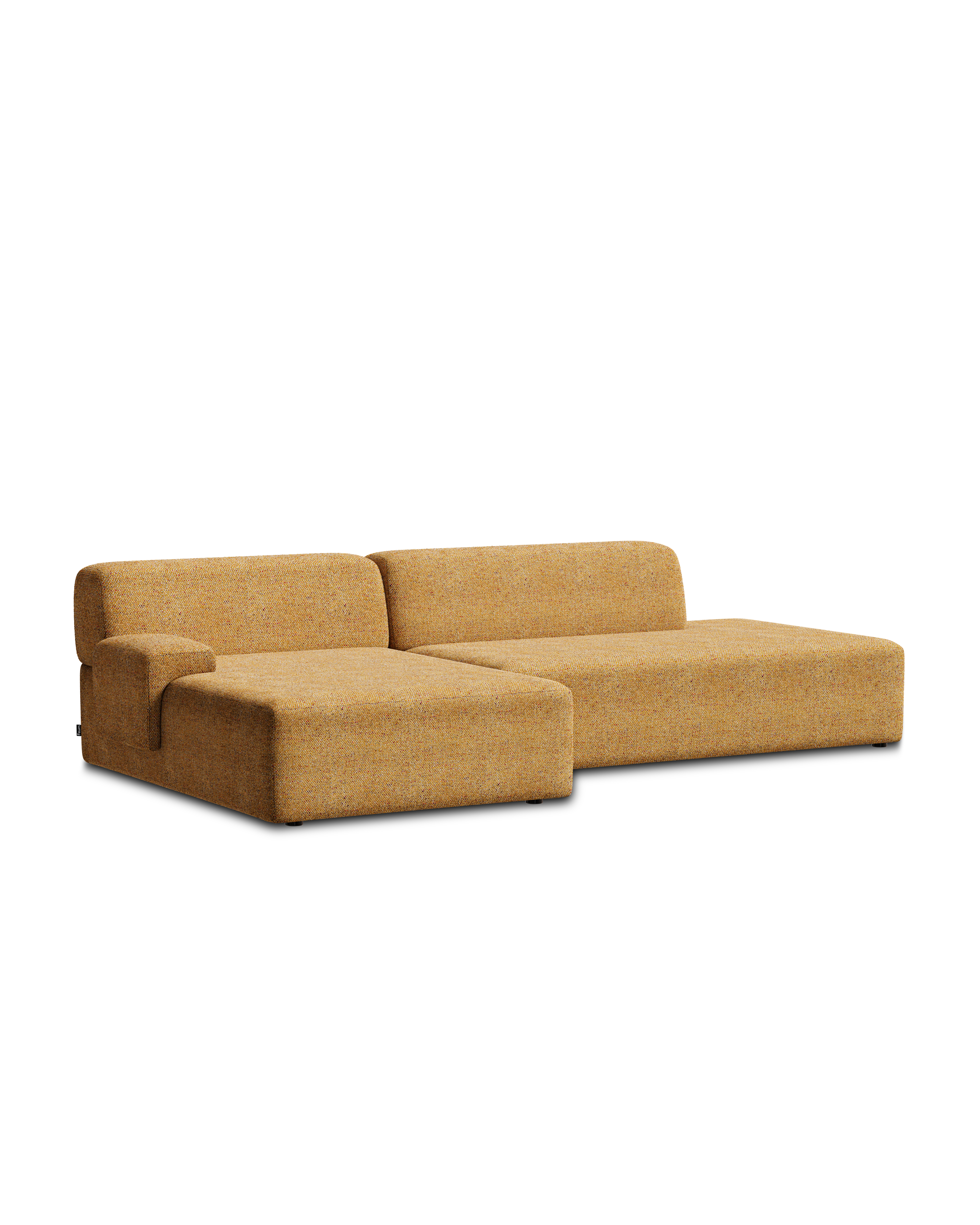 Open left-sided modular corner sofa UMI autumn orange