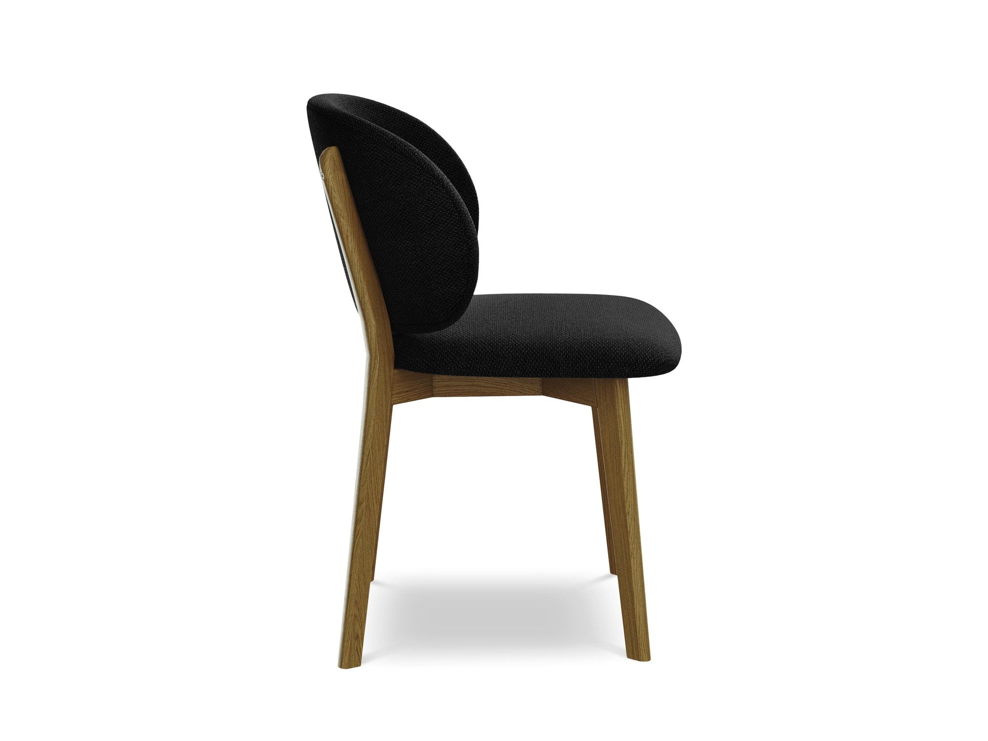 PAHOA Chair in Black Boucle with Beech Base