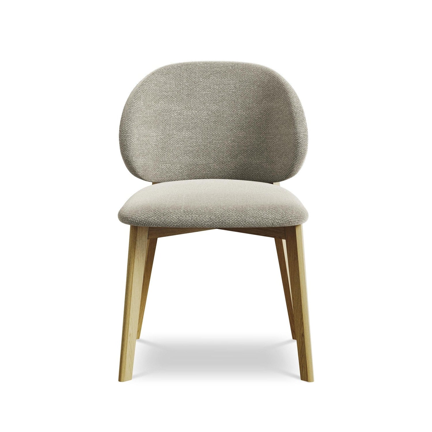 PAHOA chair in taupe boucle with a beech base