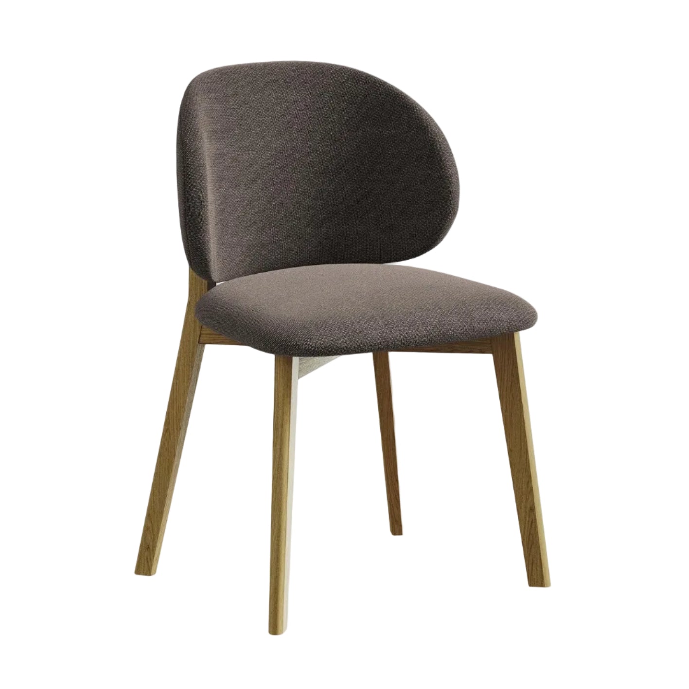 PAHOA Chair in Chocolate Boucle with Beech Base