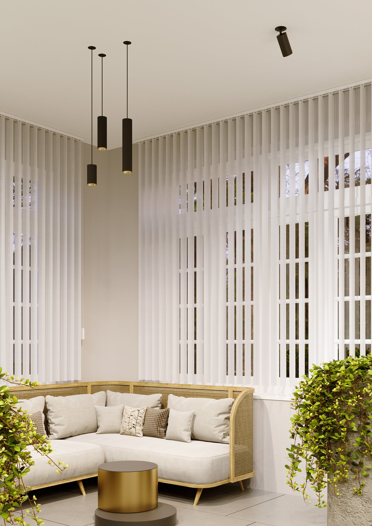 PET MIDI recessed pendant lamp