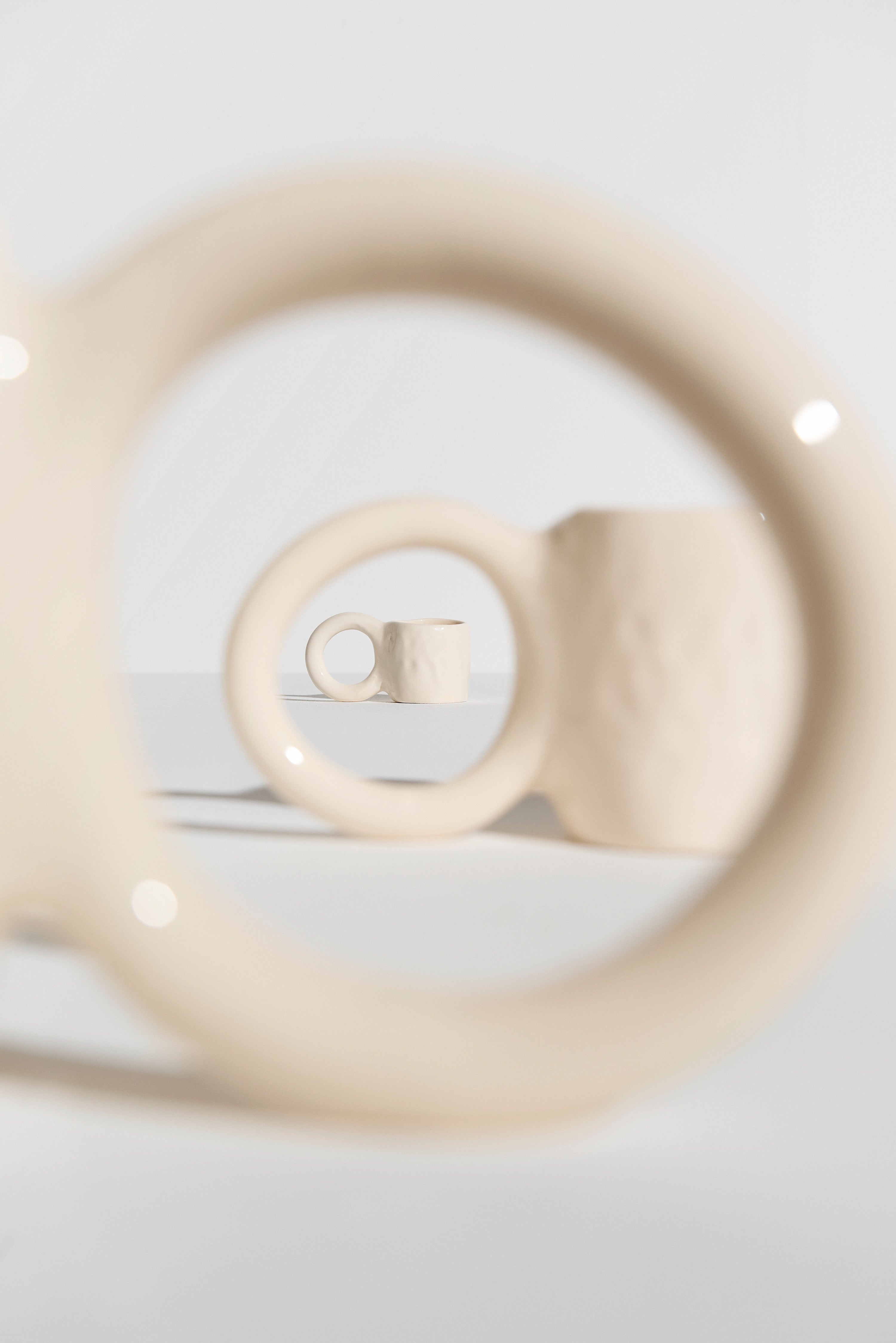 Espresso-Tassen-Set DONUT in Vanille