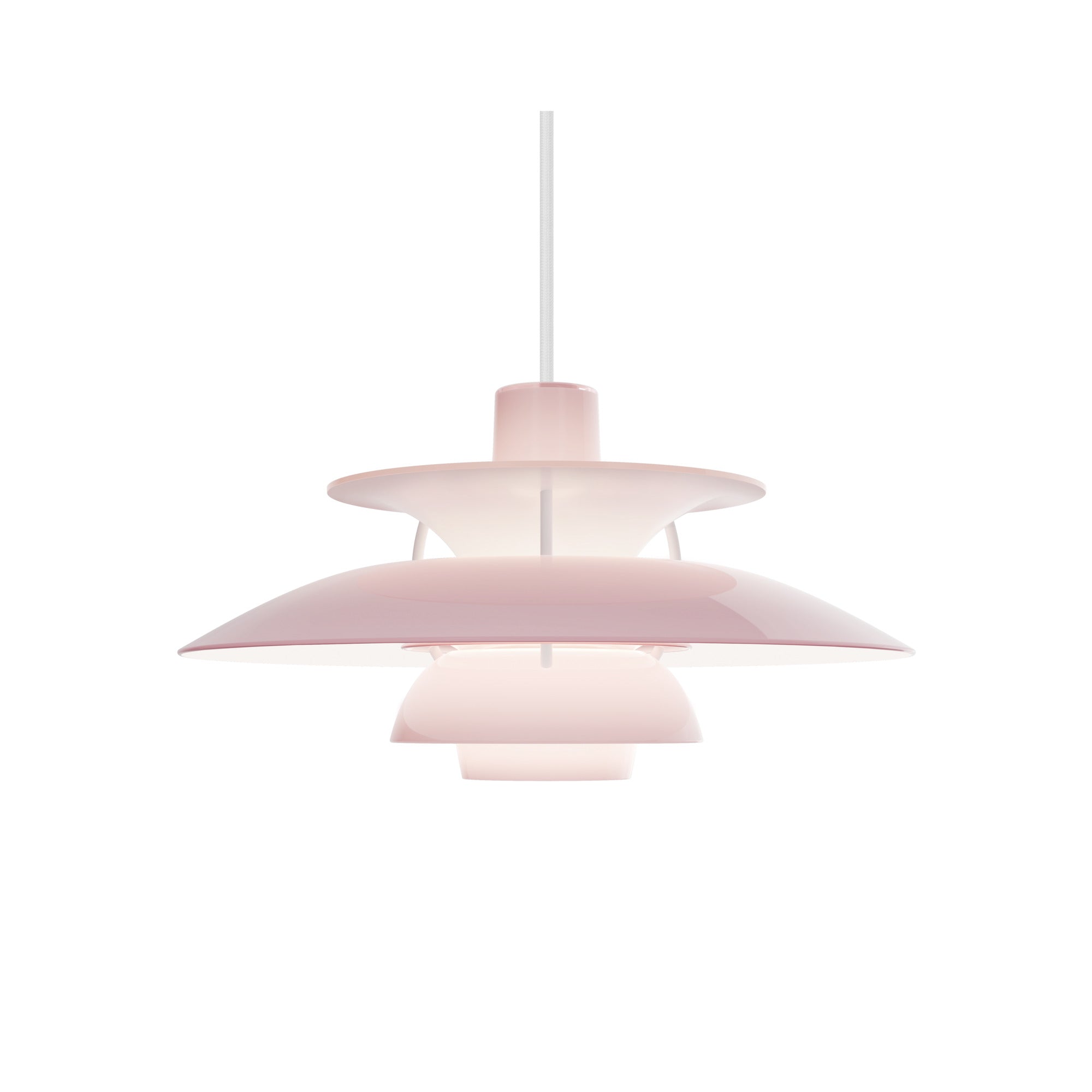 Lampa wisząca PH 5 OPAL jasnoróżowy