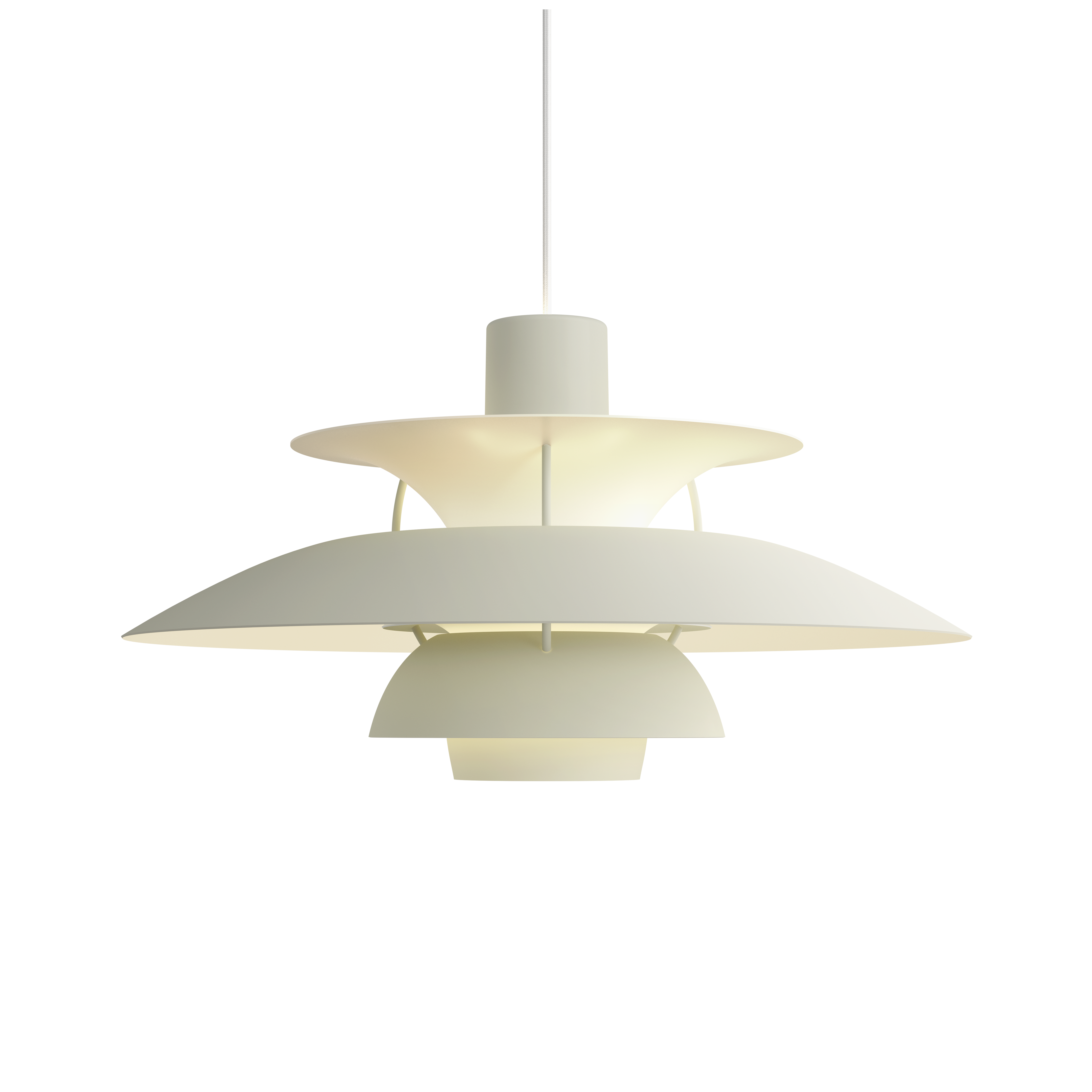 Pendelleuchte PH 5 monochromatischer blasser Zinnton