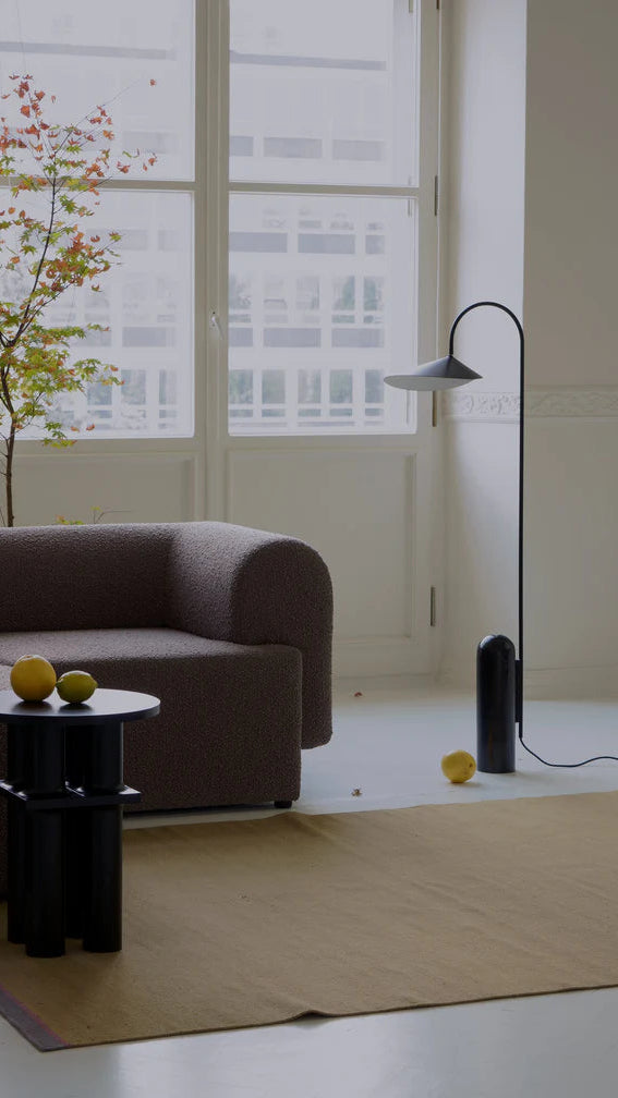 Sofa 3-sitzig TORI braun Bouclé