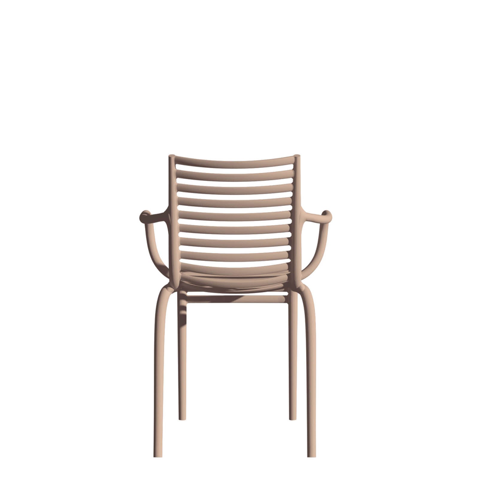 Chair with pip-e nude armrests