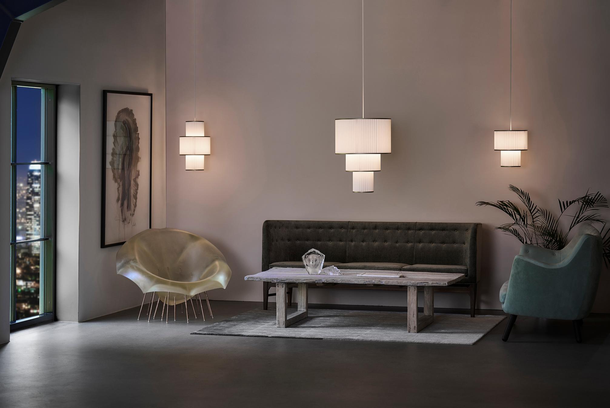 Lampa wisząca MODEL 112 PLIVELLO biały ze złotym – Le Klint