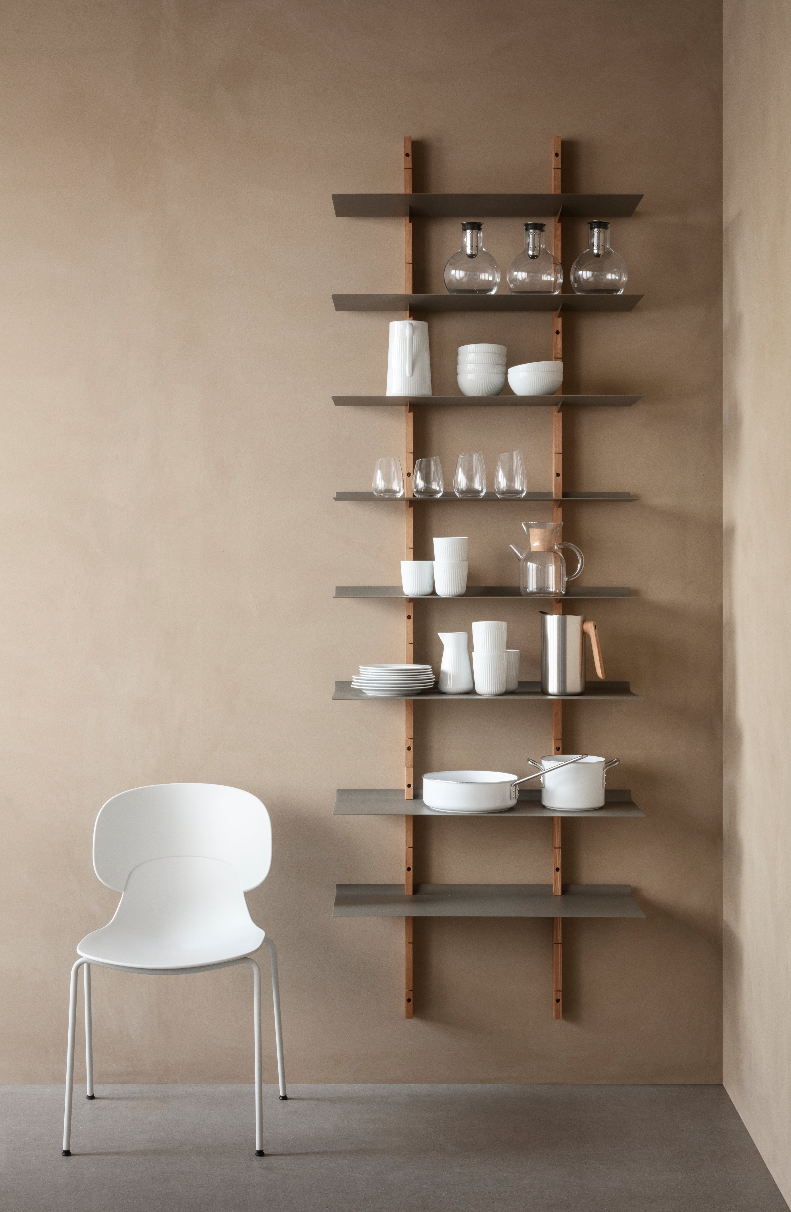 SMILE Gray Hanging Shelf Set